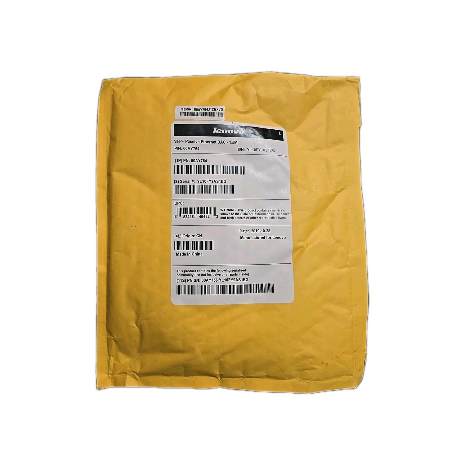 Lenovo 00AY764 SPF +Passive Ethernet DAC-New