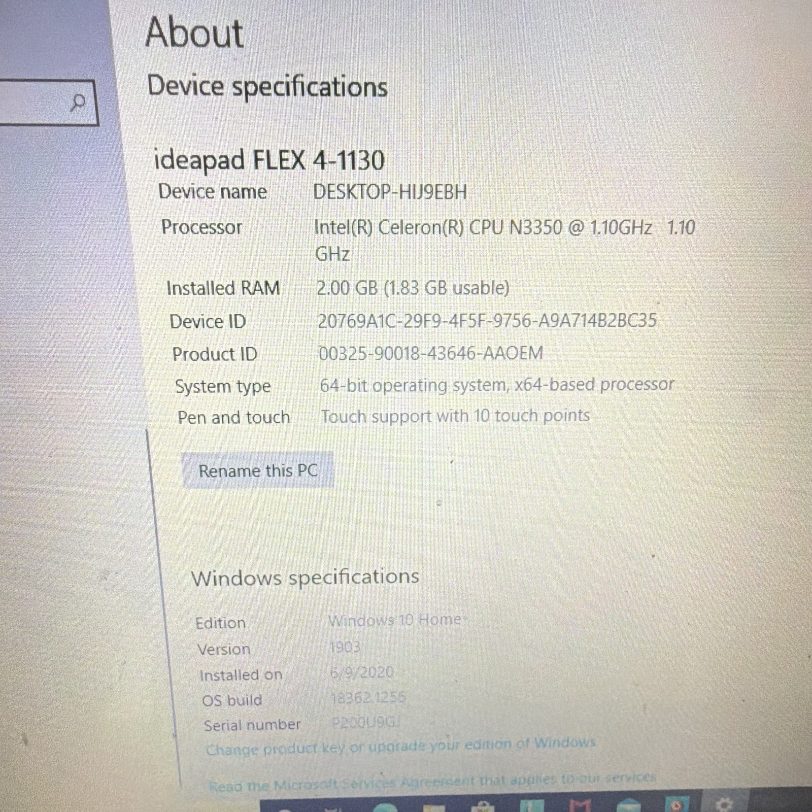 Lenovo IdeaPad Flex 4-1130 11.6″ 2-in-1 Touch Celeron N3350 2GB 32GB W10 Black