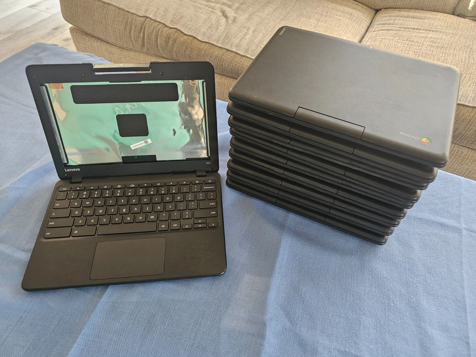Lot of 10 Lenovo N23 11.6″ 80YS Chromebook – NO SCREEN – FOR PARTS / REPAIR ONLY