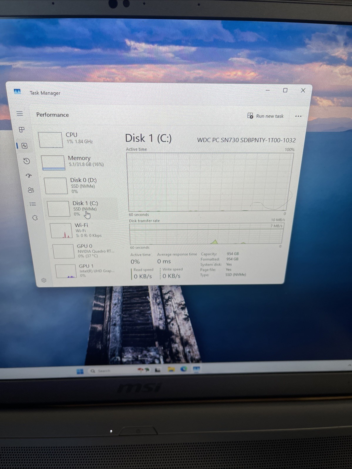 MSI WS75 10TL 17.3″ i7-10875H 32GB RAM RTX 4000 TWO 1TB NVMe W11 Pro+AC ADAPTER
