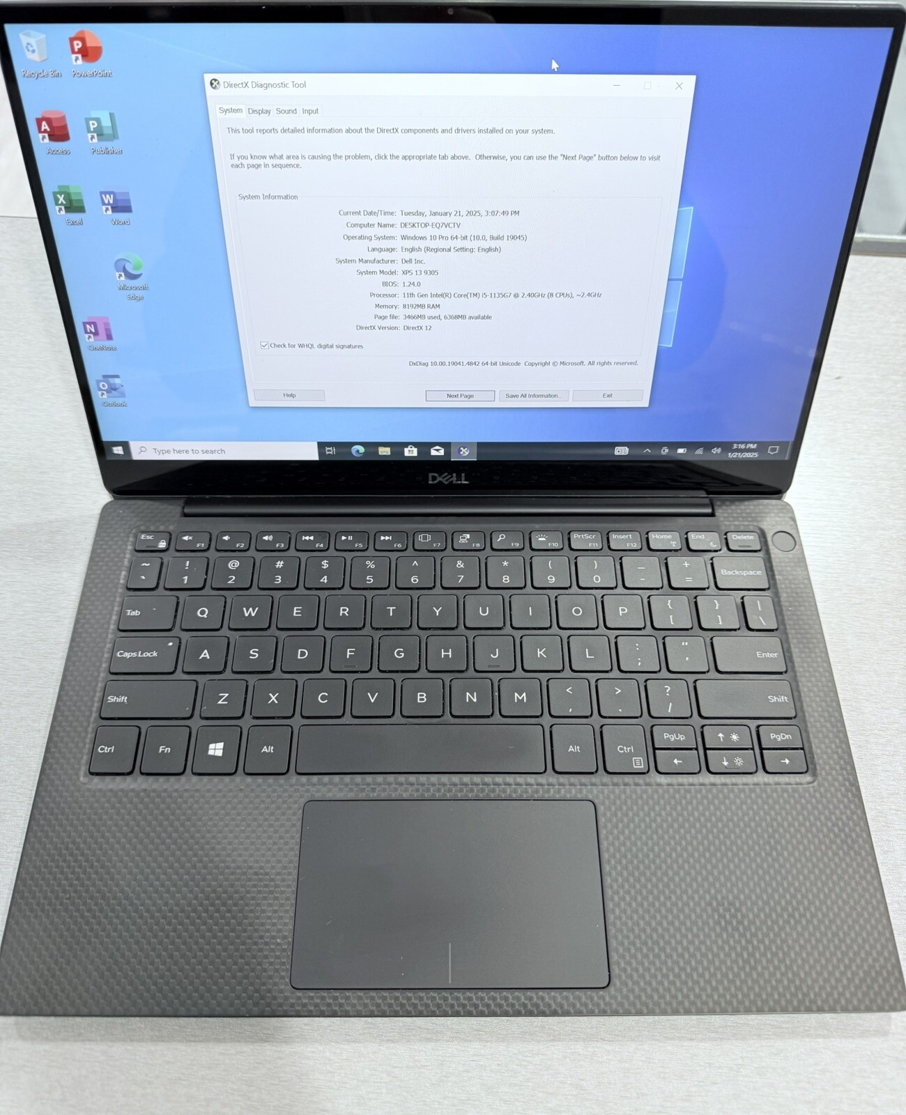 Dell XPS 13 9305 13.3” (256GB SSD, Intel Core i5-1135G7, 2.4GHz, 8GB RAM)…