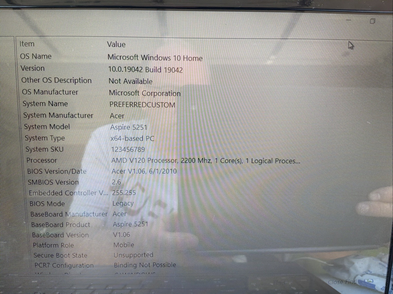 Acer Aspire 5251-1005 Win 10, AMD LAPTOP & Power Supply – Tested Working