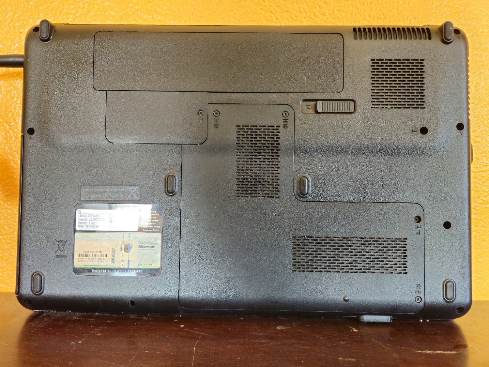 HP G61‑511WM 15.6″ Laptop – Powers On, Disk Read Error, Clean, Cosmetic A+