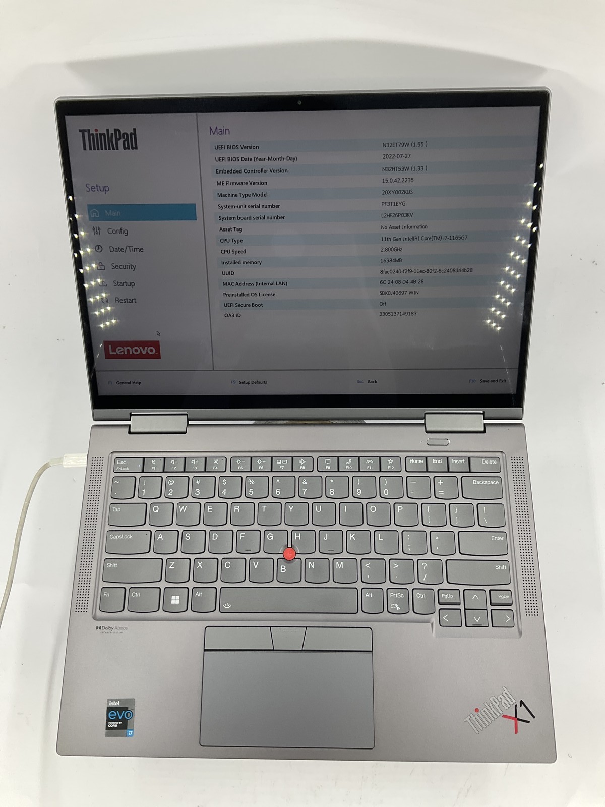 Lenovo ThinkPad X1 Yoga 6th Gen 14″ 2in1 Touch Core i7-1165G7 512GB 16GB W11P
