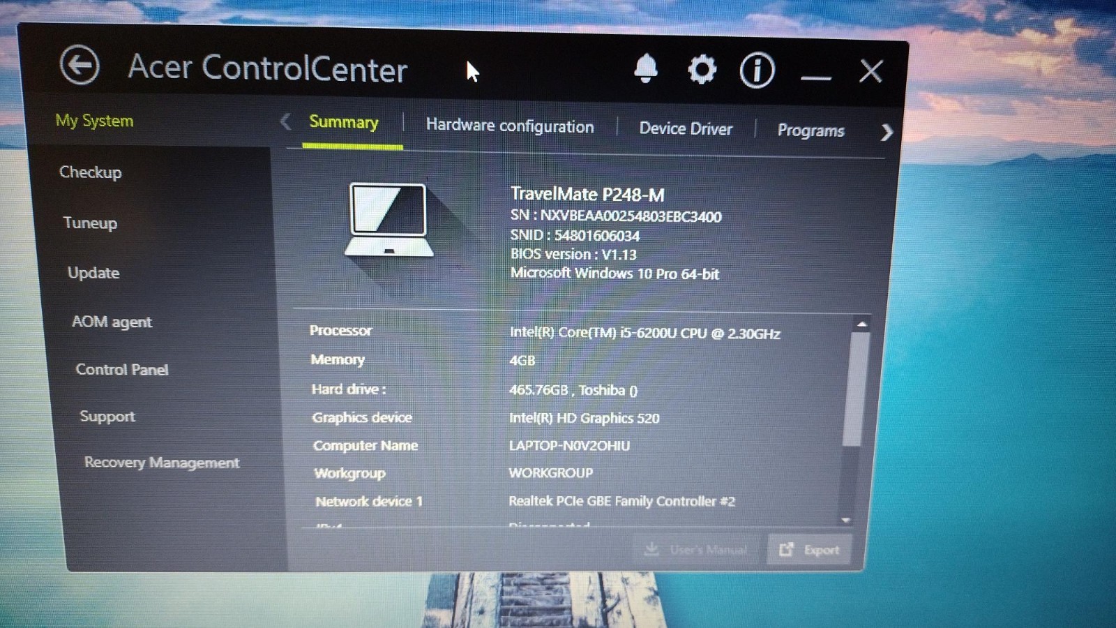 Acer Travelmate P248-M 14″, i5, 4GB Ram, 460GB Hard Drive