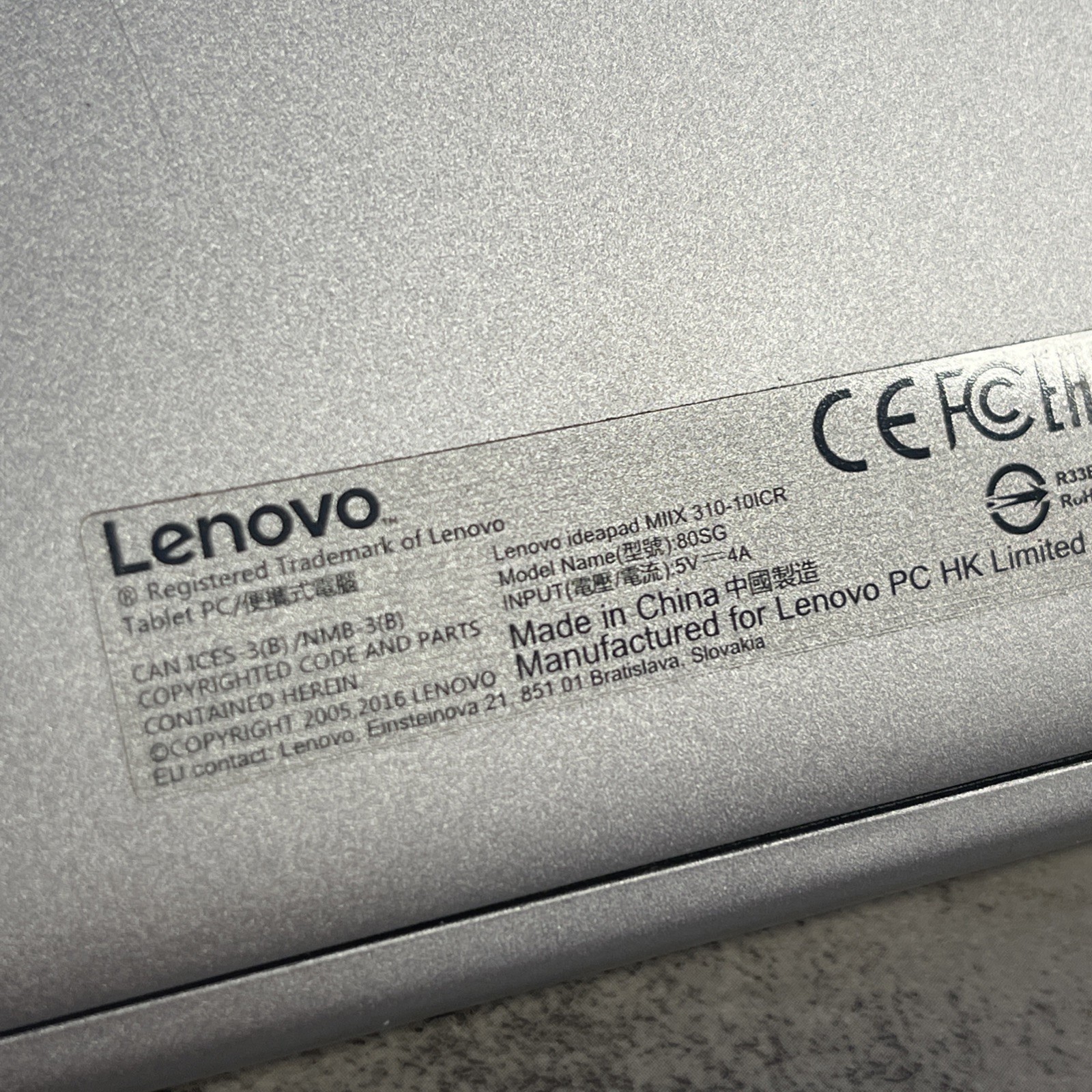 Lenovo Ideapad MIIX 310-10ICR 10.1″ Tablet Not Tested