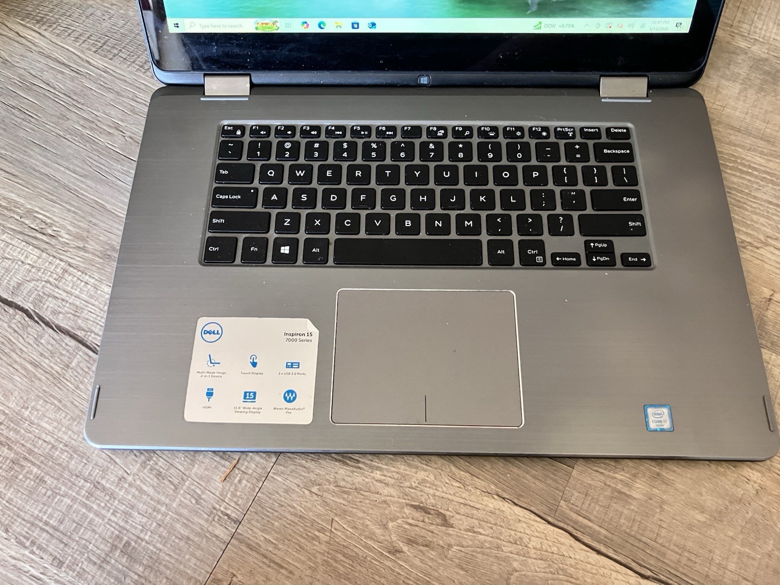 DELL INSPIRON 15-7000 LAPTOP COMPUTER INTEL CORE i7-6500U 2.50GHz 8 GB RAM 238GB