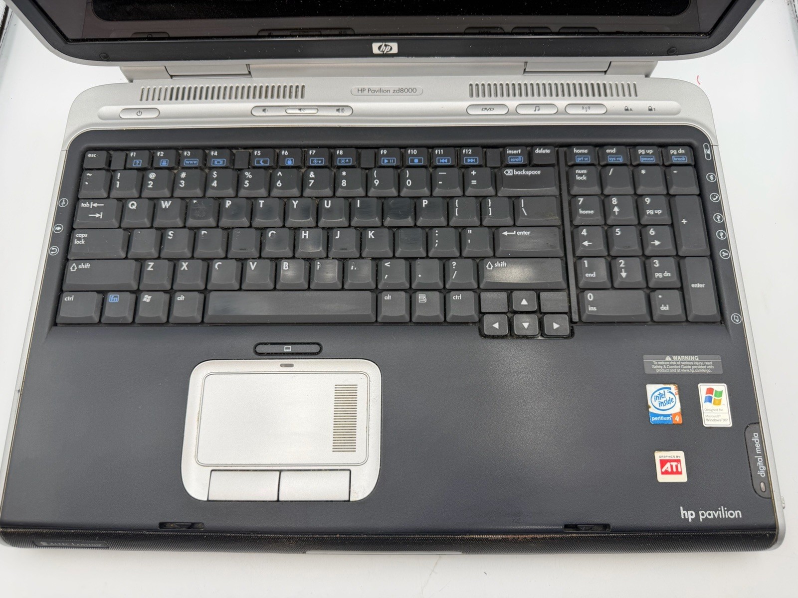 HP Pavilion zd8000 Laptop AS-IS Untested No Charger HDD RAM Included
