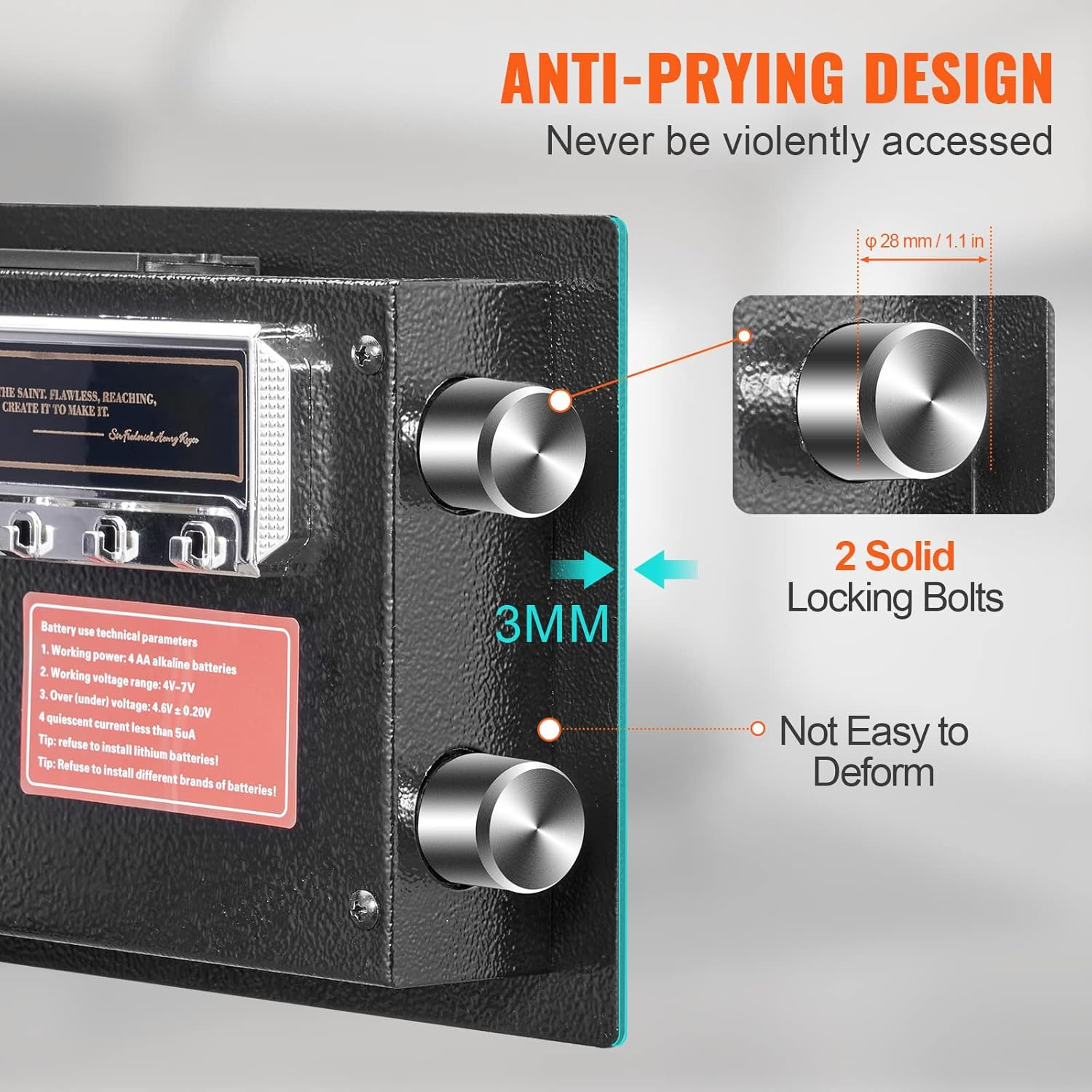 Compact Steel Security Safe with Digital Keypad for Home & Hotel Use