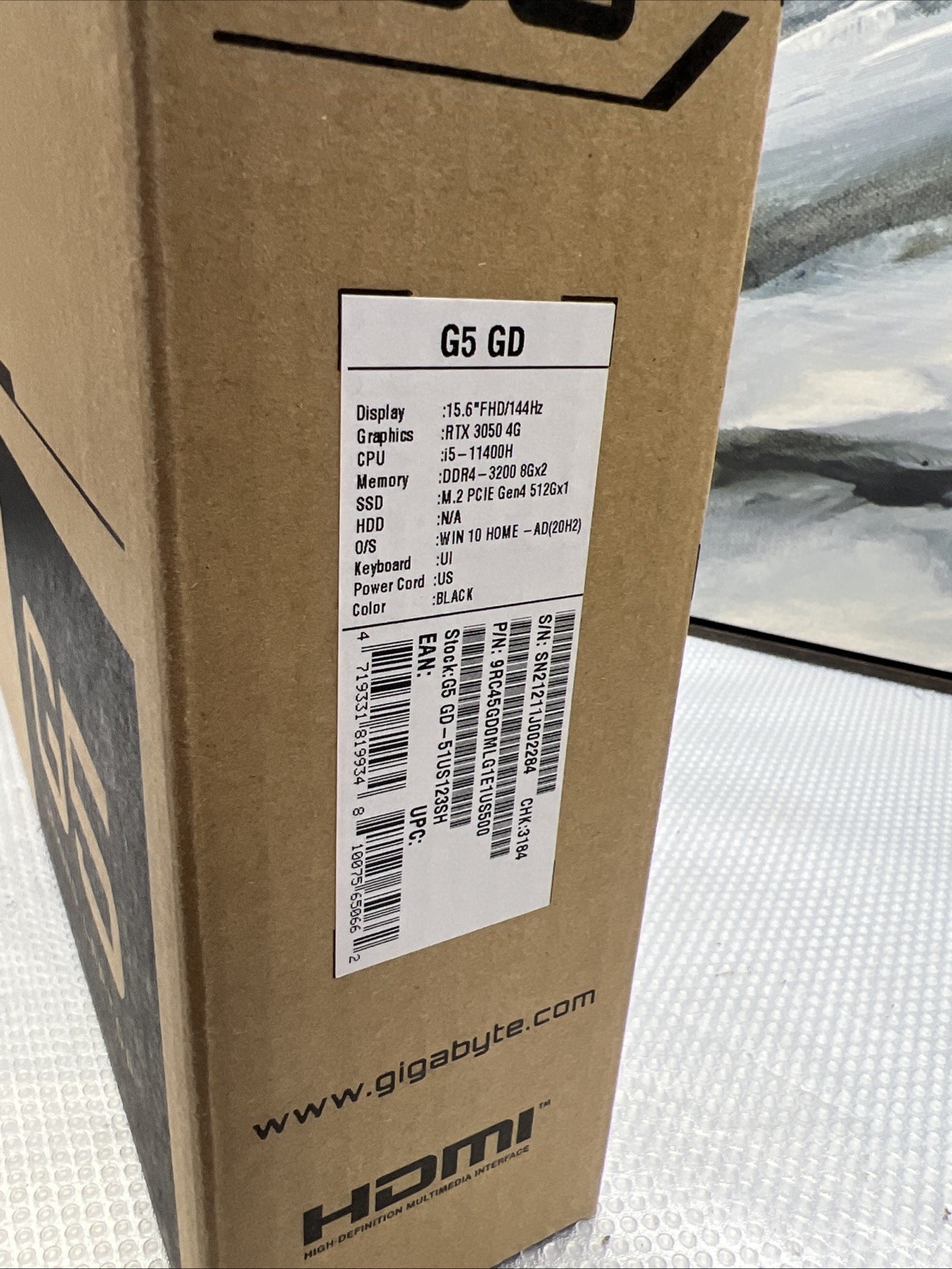 Gigabyte G5 GD 15.6″ FHD 144hz i5-11400H 2.7GHz 16GB 512GB RTX 3050