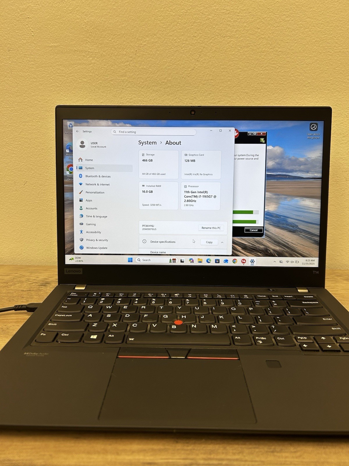 Lenovo ThinkPad T14 Gen 2 20W000T6US 14″ i7-1185G7 3.0GHz 16GB Ram 500GB SSD