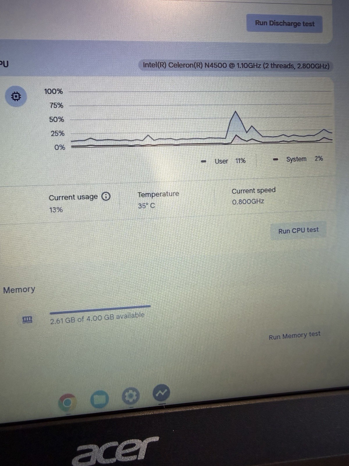 Acer Chromebook 315 CB315-4H 15.6″ Celeron N4500 1.1GHz 4GB RAM W/ Charger