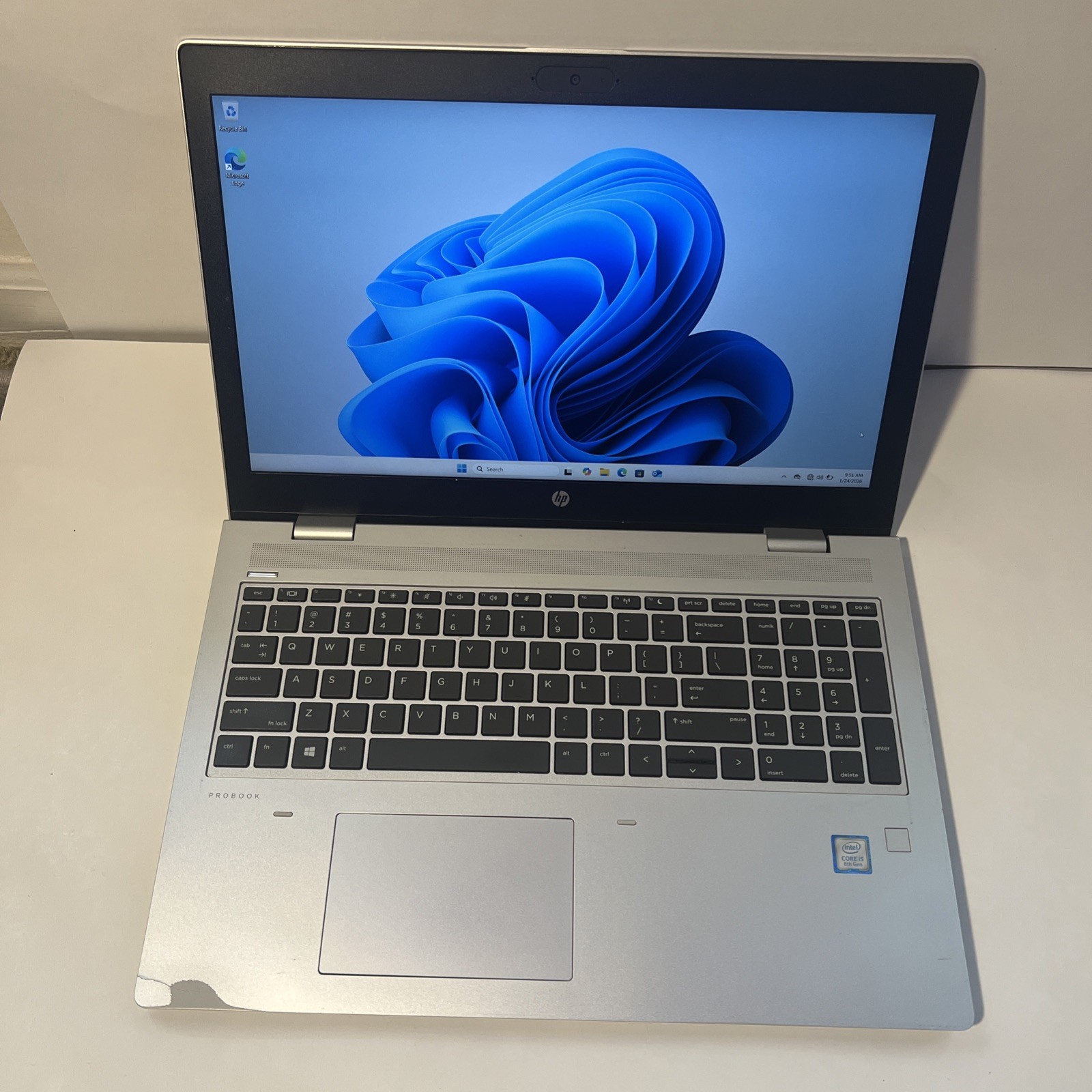 HP ProBook 650 G5 15.6” Intel Core i5-8365U @1.60GHz 8GB RAM 512GB SSD win 11 Pr