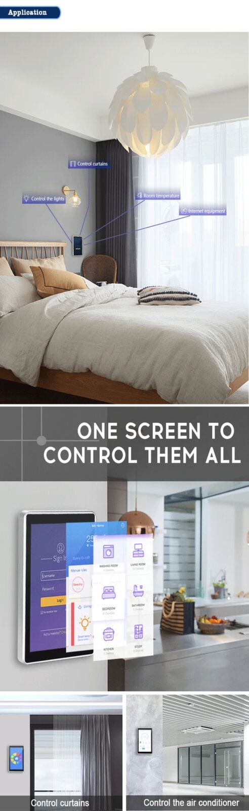5.5 InchIn Wall Tablet PC Touch Screen Smart Home with Android11 OS Quad core