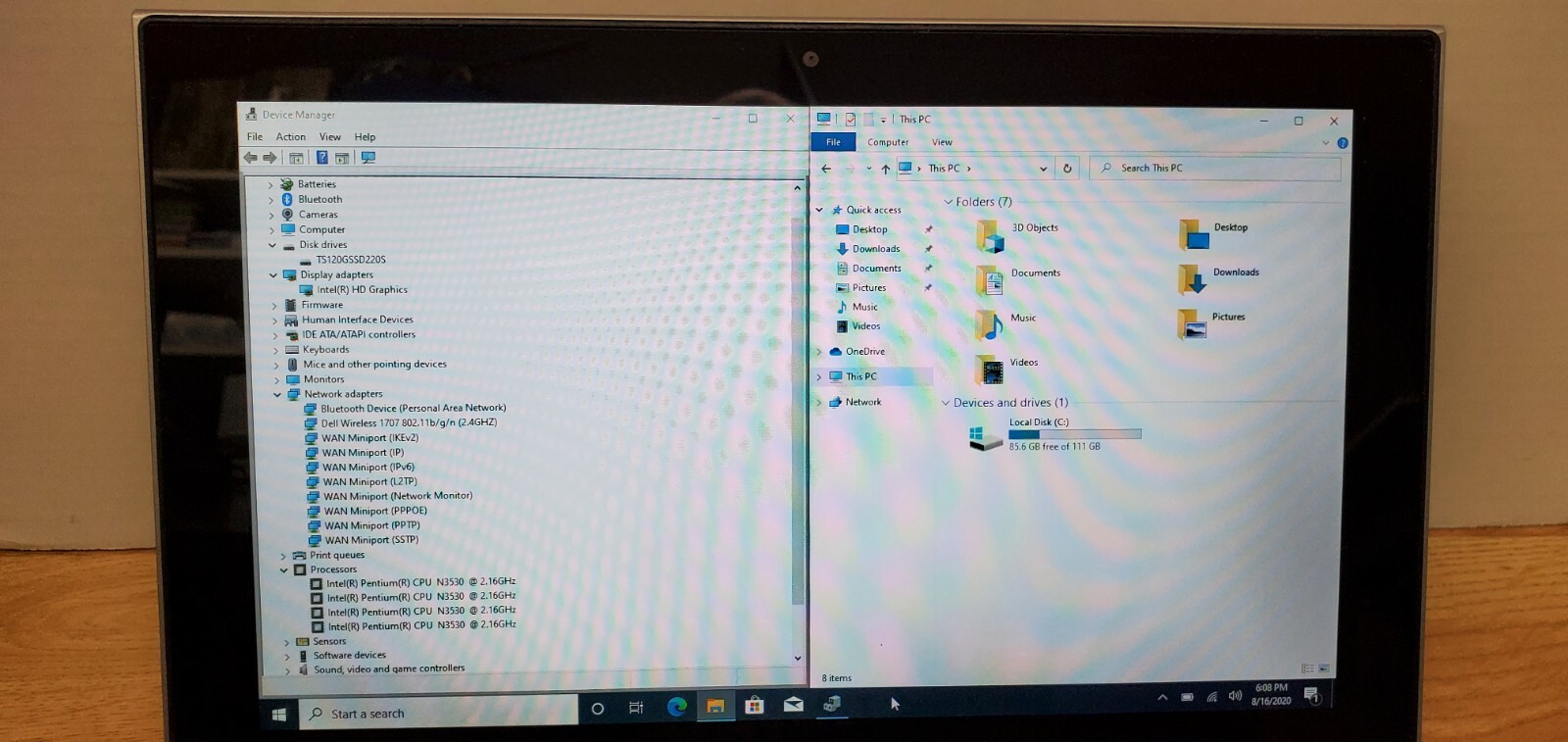 Dell Inspiron 11 3147, Window 10, Pentium N3530, 4GB RAM, 120GB SSD, 2in1 TouchS