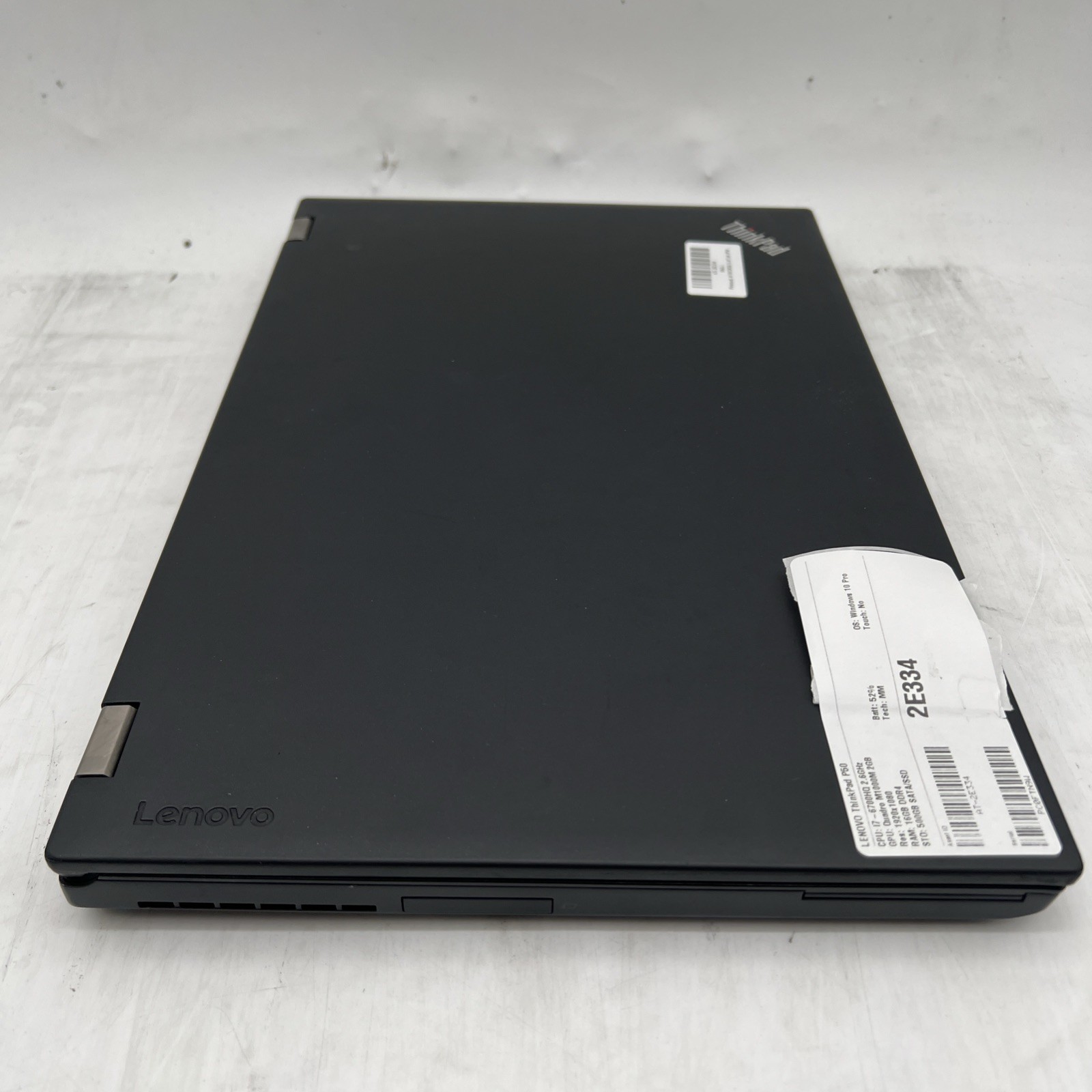 LENOVO ThinkPad P50 i7 6700HQ 2.6GHz 16GB RAM 500GB SATA/SSD Win10P