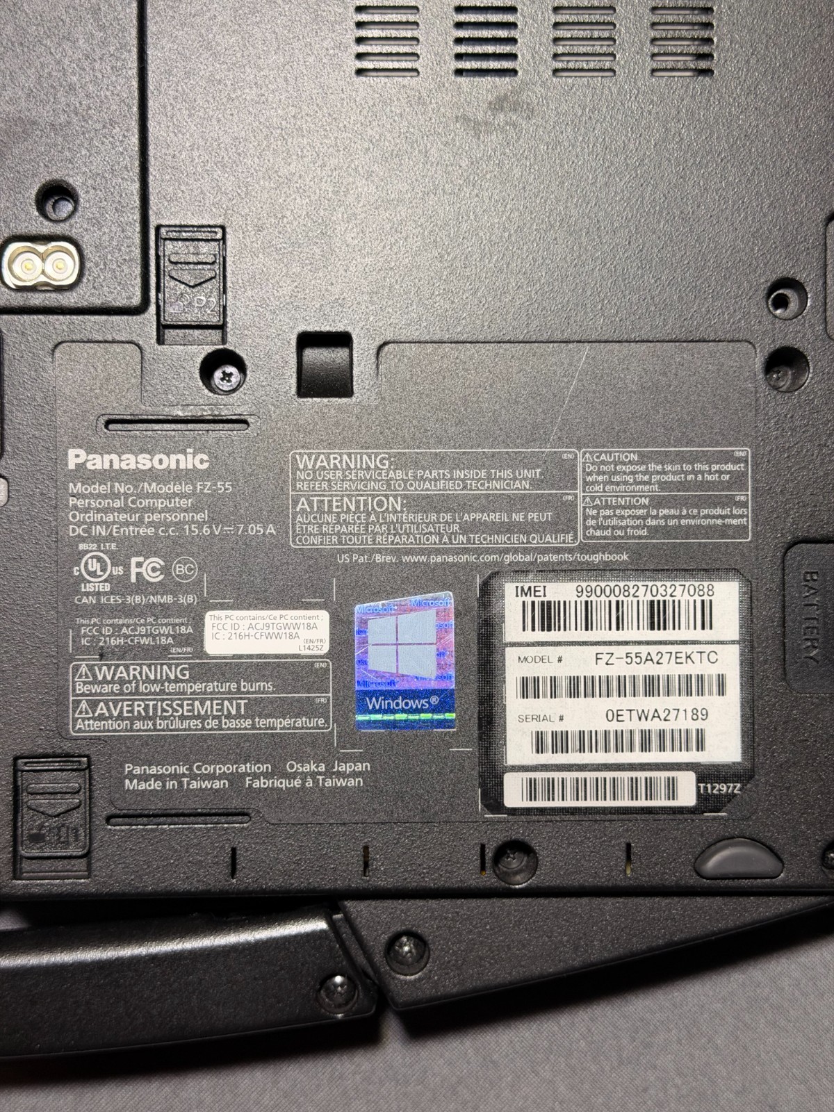 Panasonic Toughbook FZ-55 MK1 14″ i5-8365U 32GB 512GB NVMe Win11 Pro