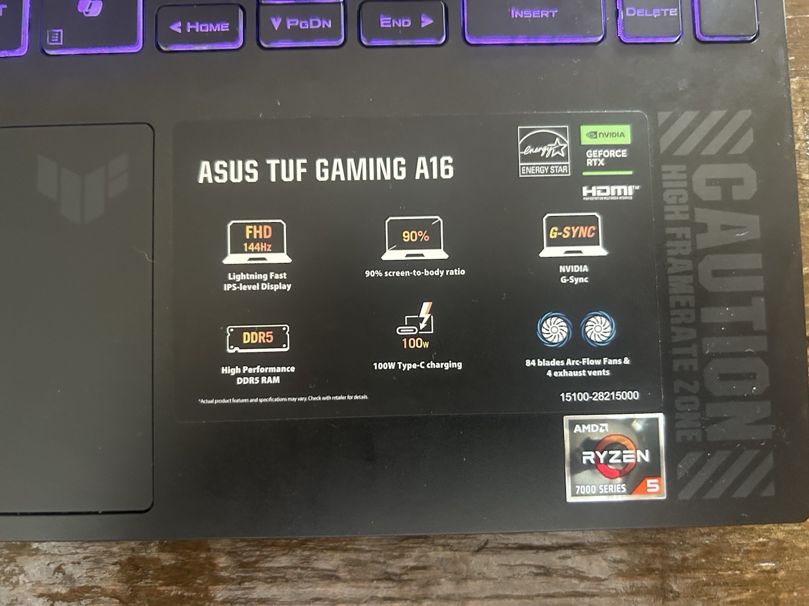 ASUS TUF Gaming A16 FA607NU 16″ Ryzen 5 7535HS 16GB 512GB SSD RTX Win 11