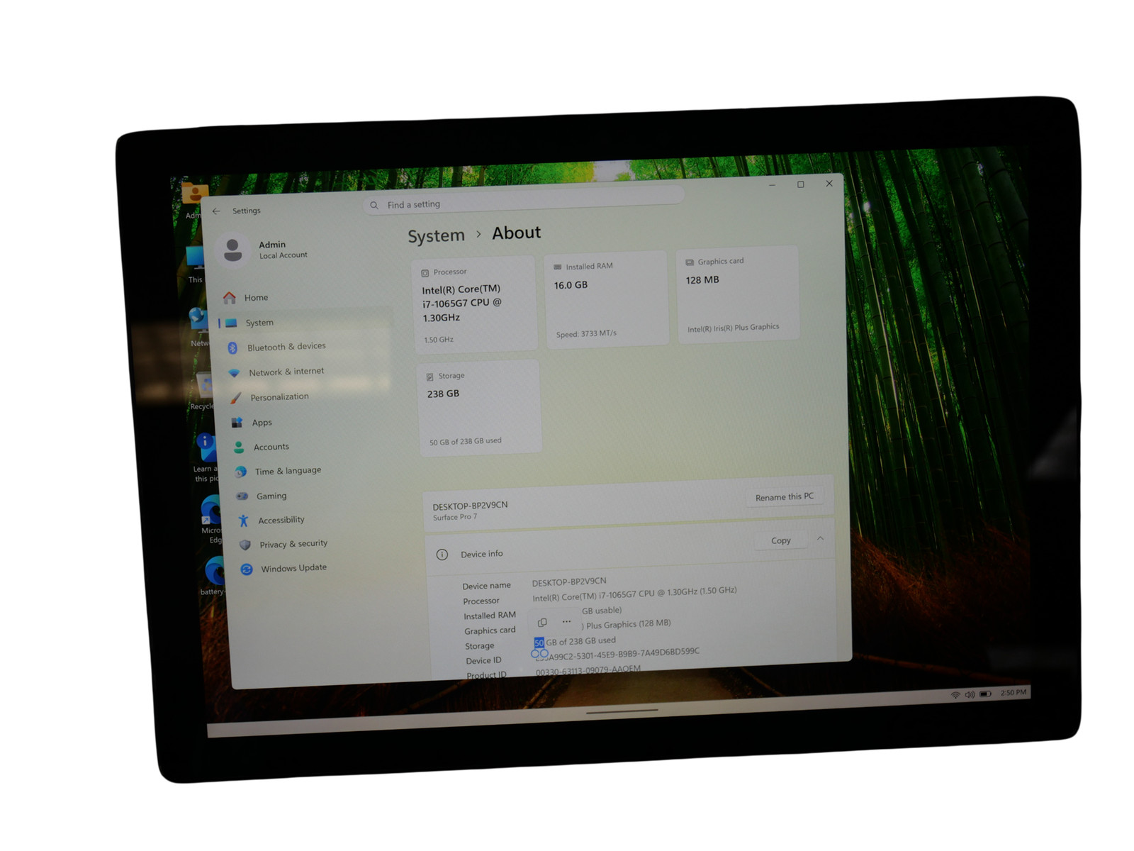 Microsoft Surface Pro 7 1866 Core i7-1065G7 1.30GHz 16GB 256GB – Black