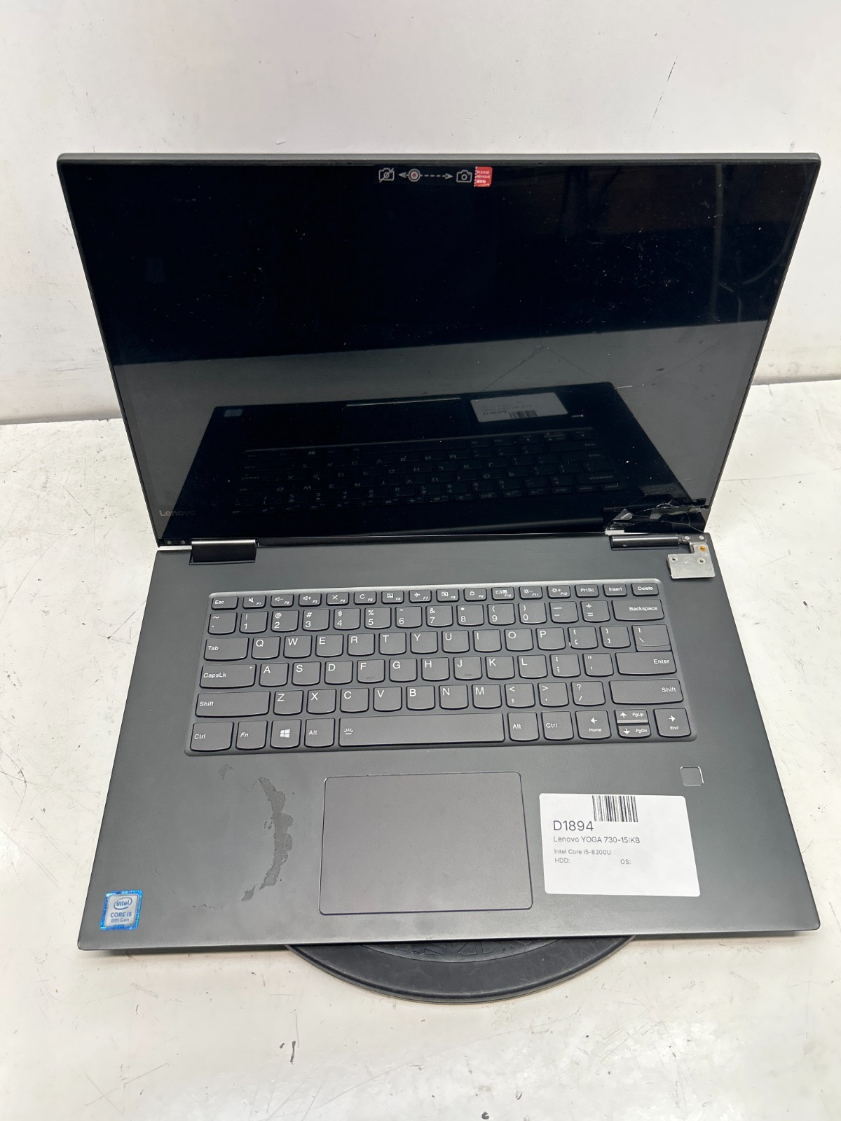 Lenovo YOGA 730-15IKB Intel Core i5-8200U NO RAM NO HDD NO BAT