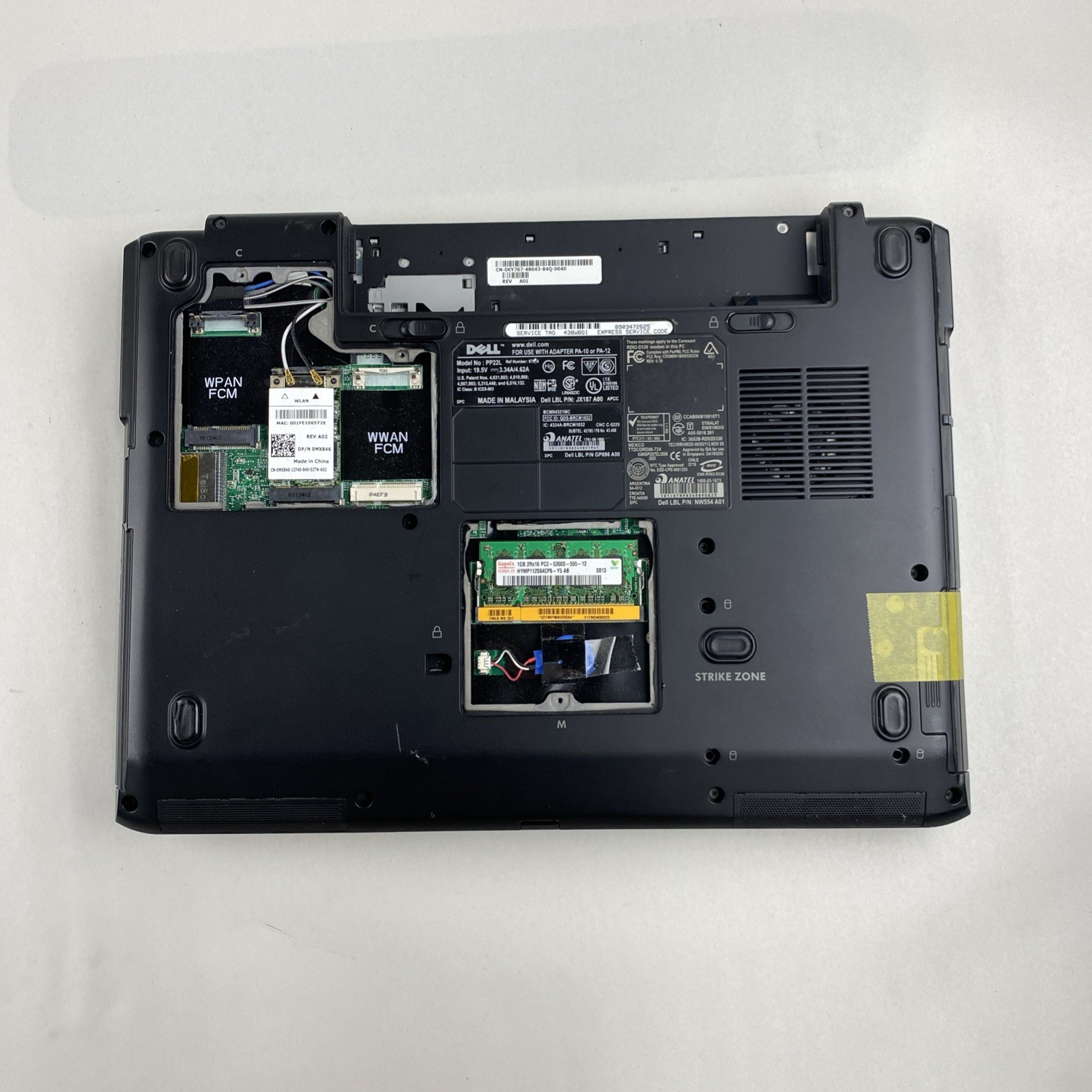 Dell Inspiron 1520 Intel Core 2 Duo 1.73GHz 2GB RAM 15.4″ No Battery No HDD/OS