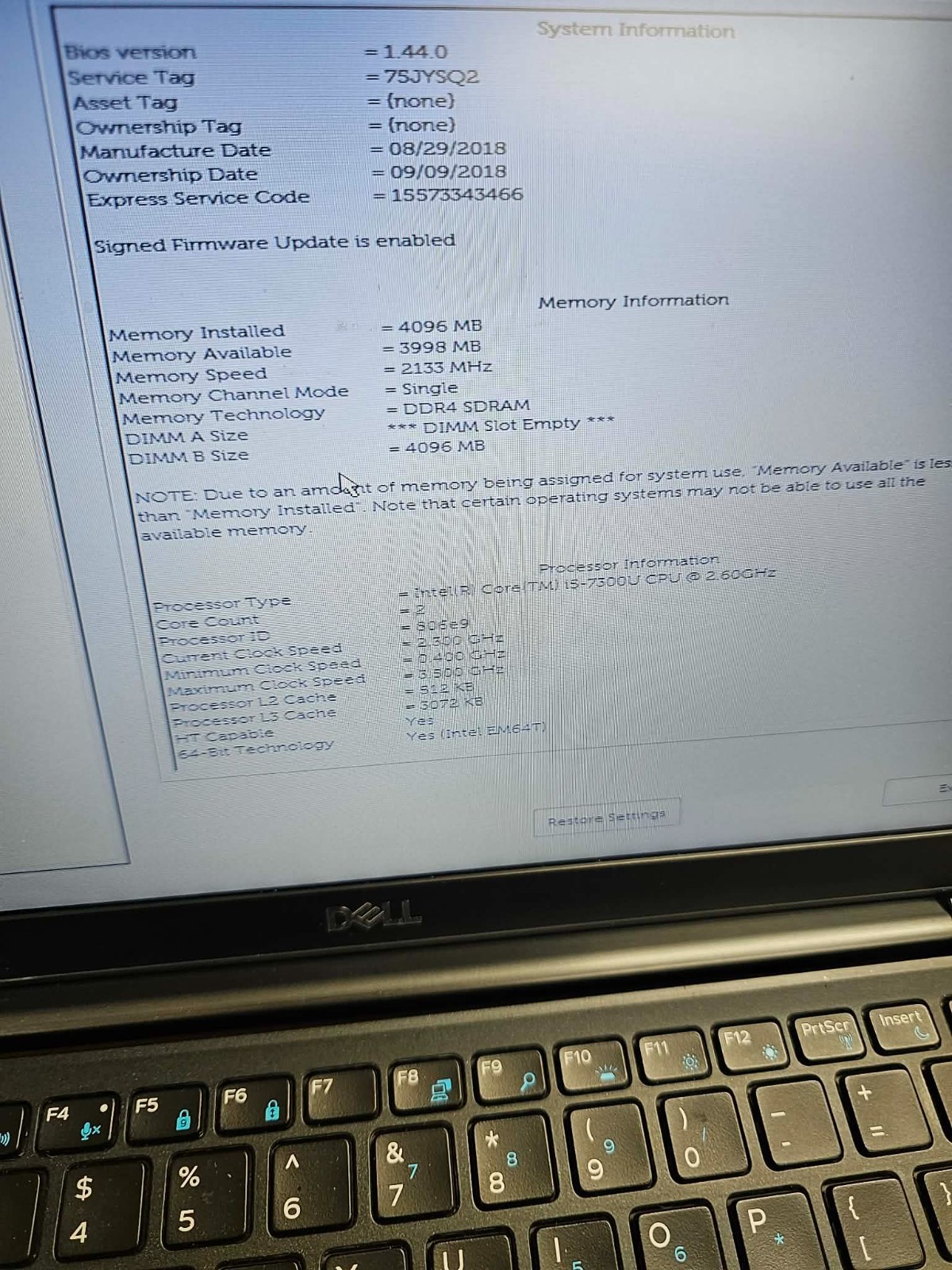 Home/Office Dell Latitude 7490 Intel Core i7-8650U 1.9GHZ 4GB BT WebCam Laptop#2