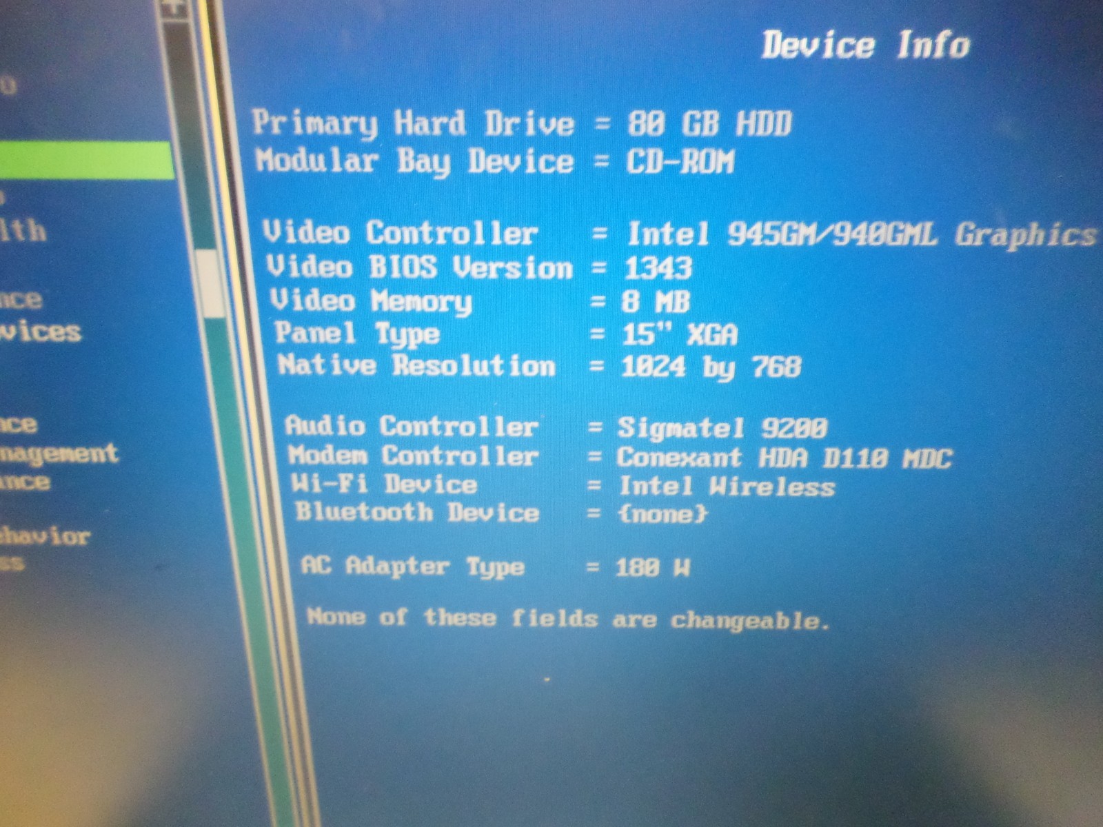 Dell Latitude D520 laptop Core 2 Duo 1.66GHz 1GBRAM 80 GB CD Serial port Wifi