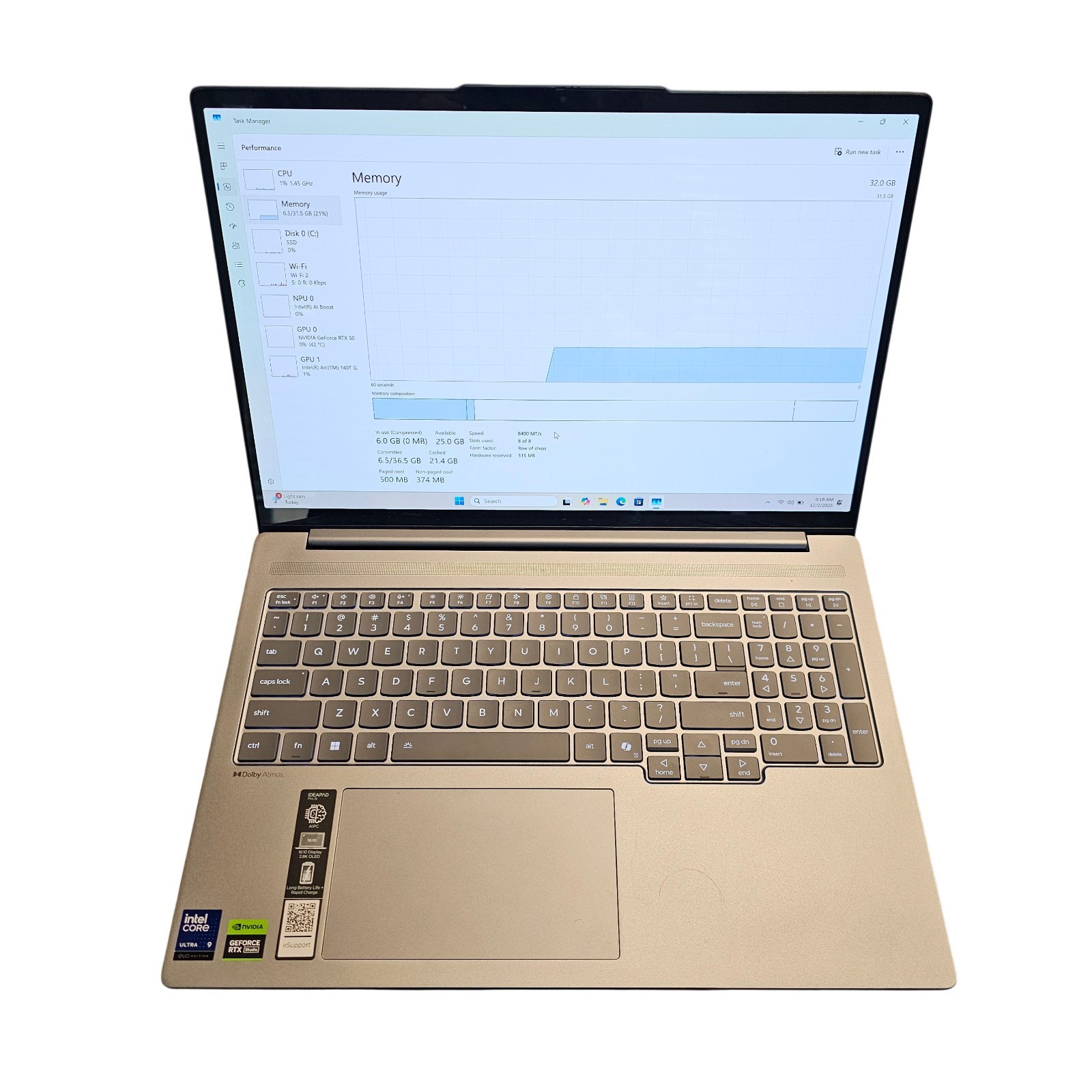 Lenovo Ideapad Pro 5 – OLED – 120hz – 16IAH10 Ultra 9 285H RTX5050 32GB 1TB SSD