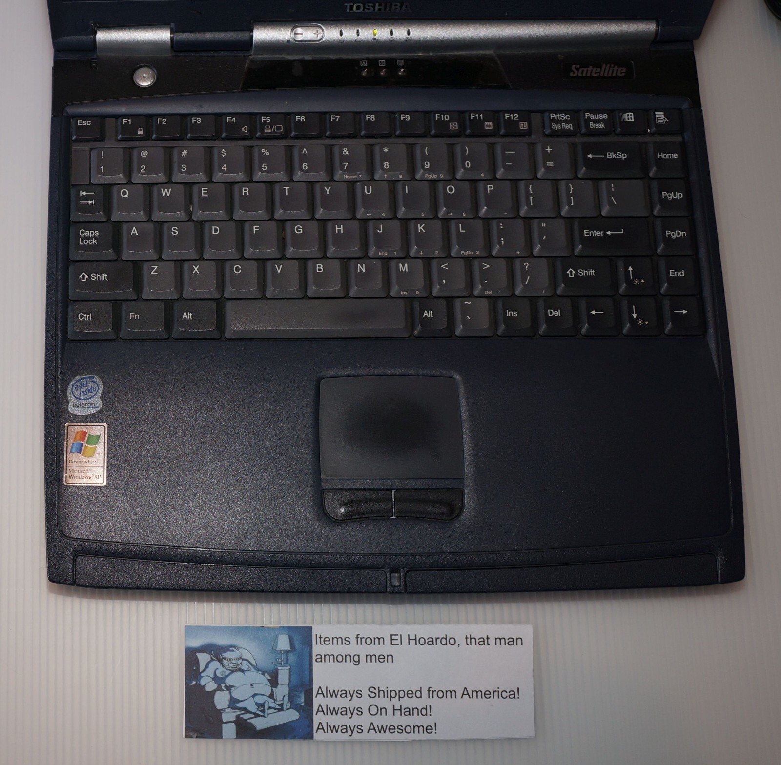Toshiba Satellite 1000-S157 30GB HDD, 768MB RAM, Celeron 1GHZ READ
