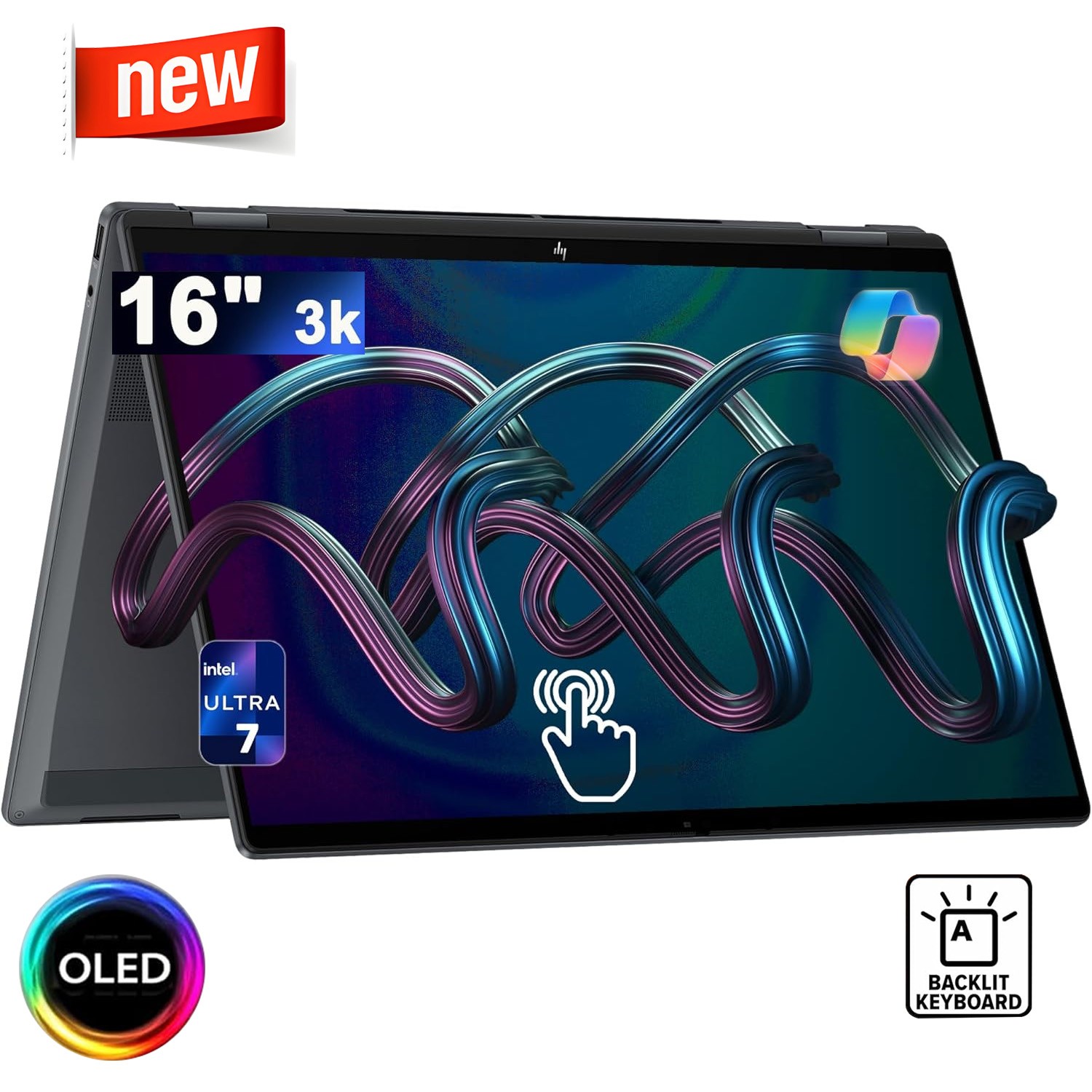 HP OmniBook 7 2-in-1 Laptop,16″ 3k OLED Touch,U7-258V,UpTo 32GB 4TB SSD Win 11 H