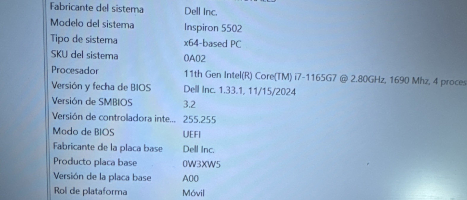 Dell Inspiron 15 5000 5502 Laptop i7-1165G7 15.6″ FHD 458GB SSD Iris Xe Win11 S…