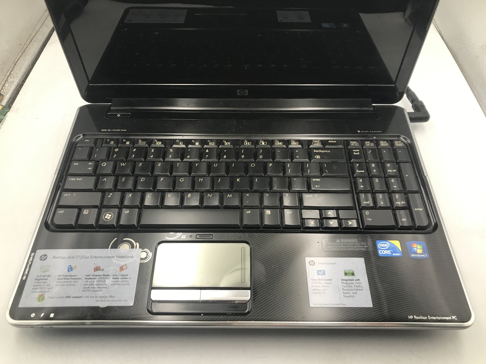 HP PAVILION DV6 2150US – FOR PARTS/REPAIR – INTEL I3 330M – 4GB RAM – READ – BB