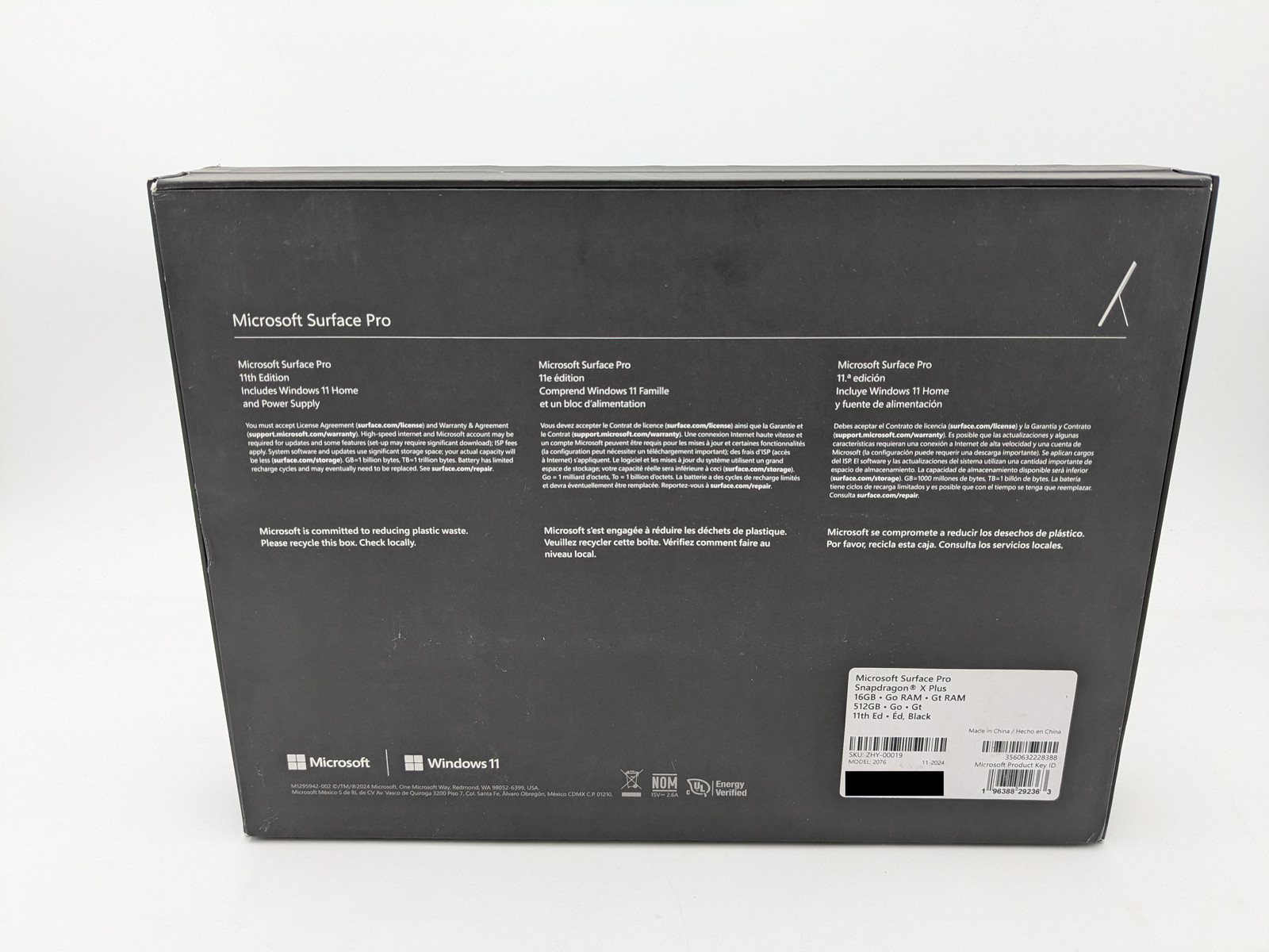 Microsoft Surface Pro 11 13″ Snapdragon X Plus 16GB DDR5 512GB SSD Windows 11
