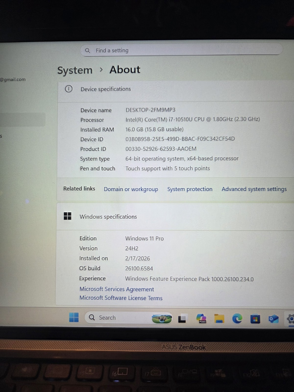 ASUS ZenBook UX434FLC 14″ i7 10th Gen 16GB 512GB SSD Win11 Pro Blue