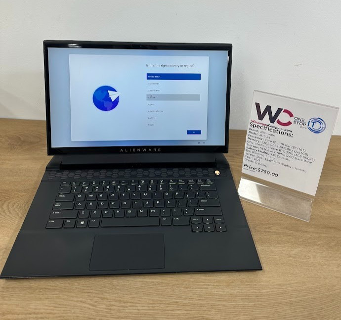 Alienware M15 R4 Core i7 10870H 32GB DDR4 Nvidia GeForce RTX 3070 512GB SSD 2021
