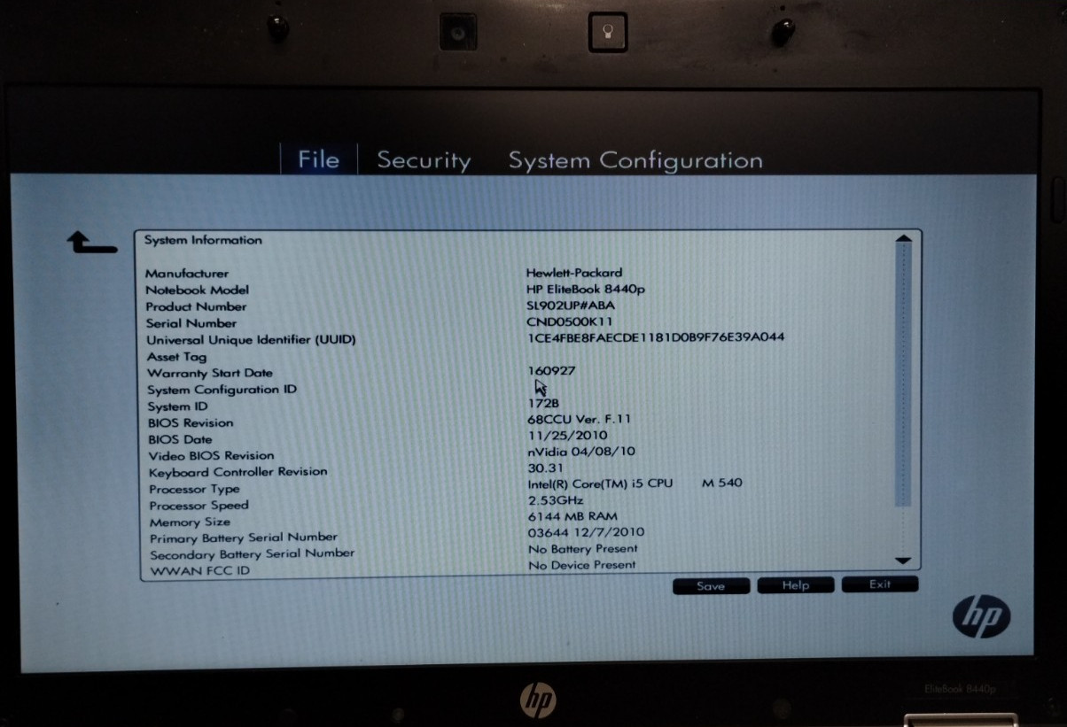 Hp EliteBook 8440p 14″ Laptop i5 M540 6GB RAM 1TB HDD Boots/Bios *Read* H4050