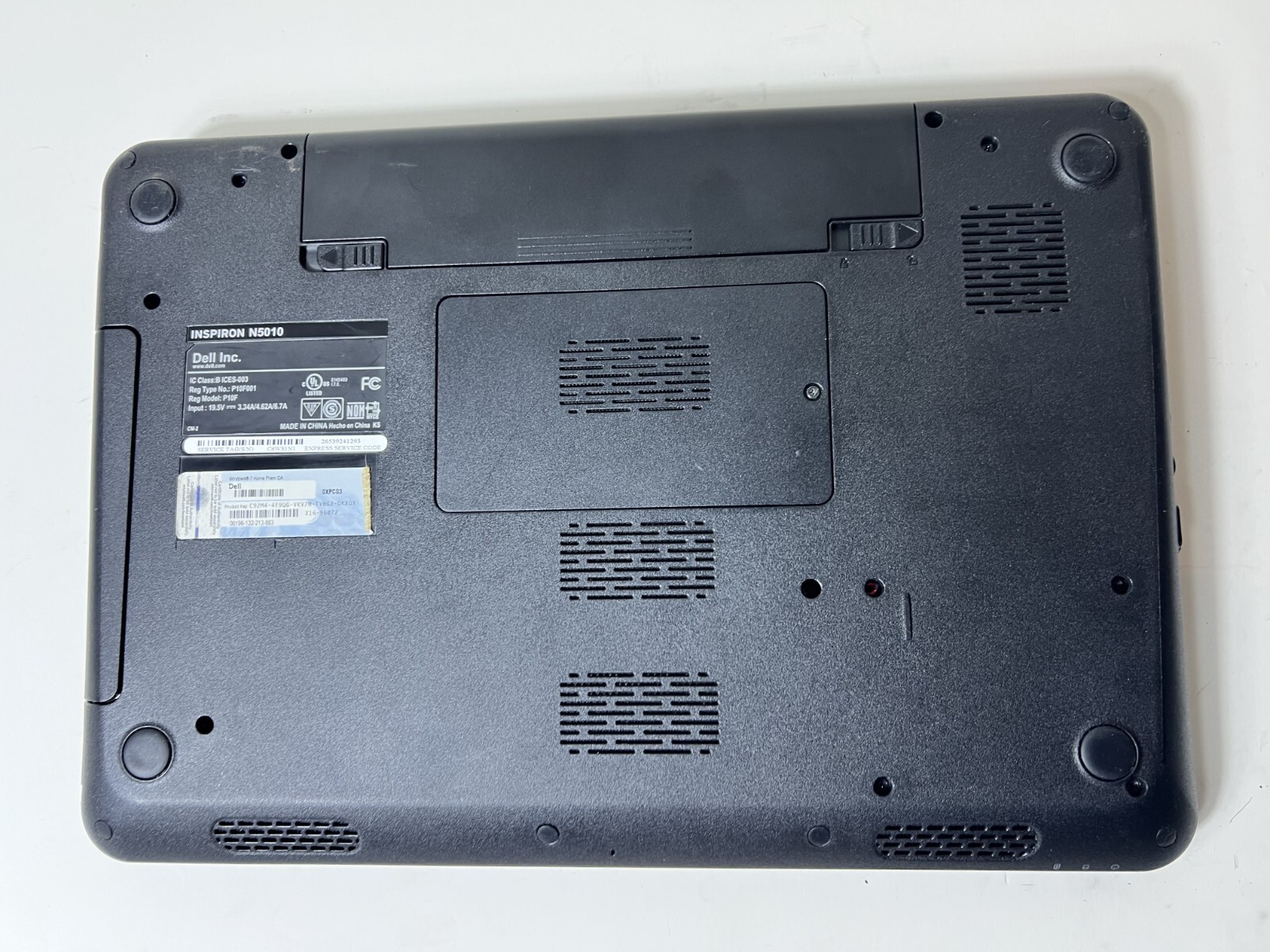Dell Inspiron N5010 15.6″ Intel Core i3 m370 @ 2.40 GHz 2GB DDR3 128GB SSD As-Is