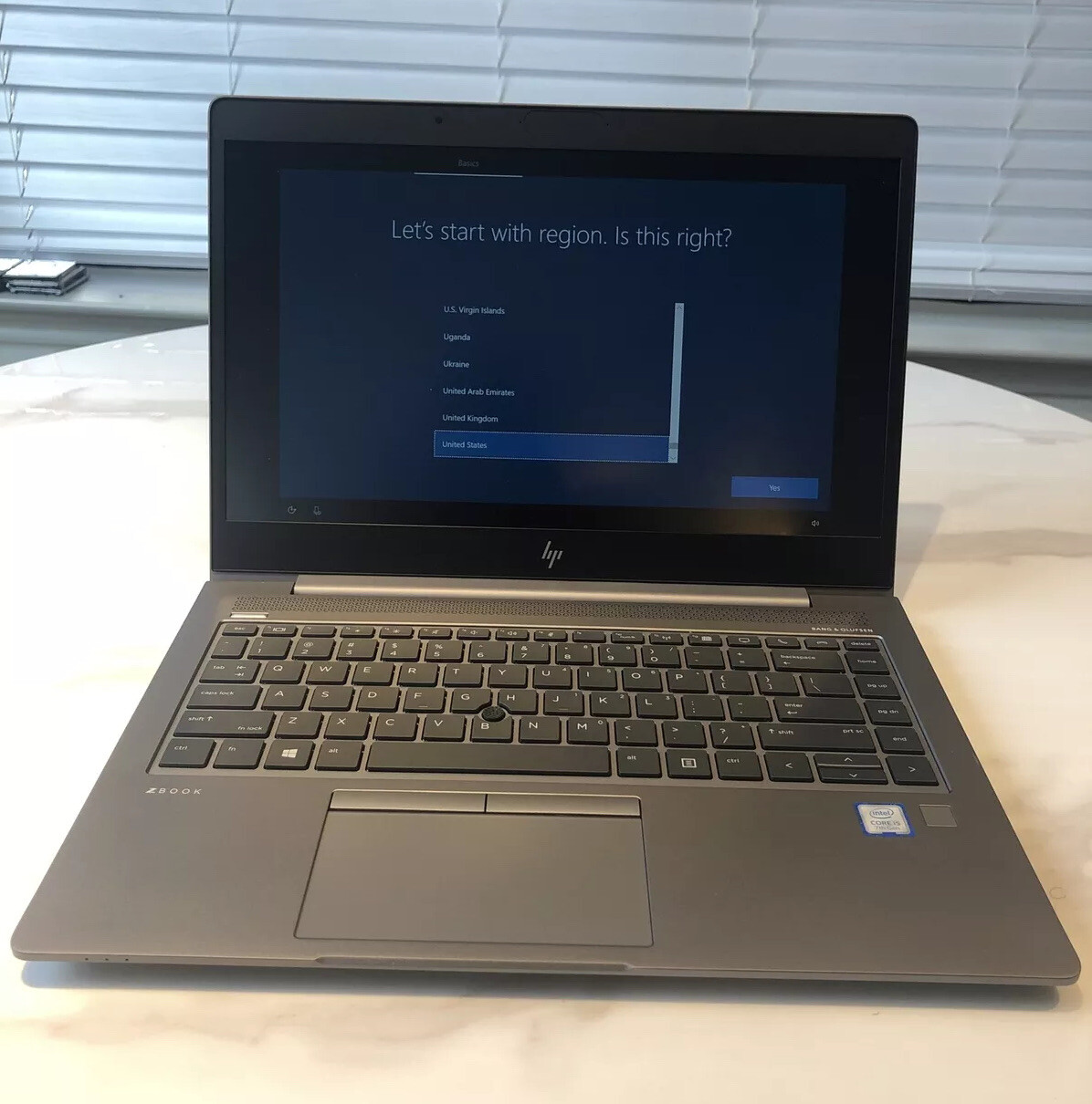 HP Zbook 14u G5 Core I5-7200U 2.5GHz 8GB RAM 256GB SSD Win 10Pro No Webcam