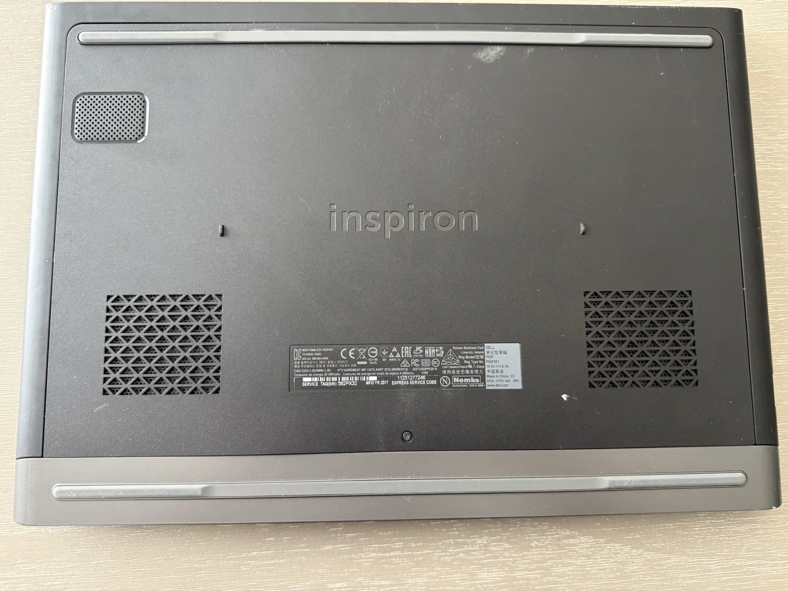 Dell Inspiron 15.6 Intel Core i5 -8GB RAM NVIDIA GTX 1050 Ti 256GB SSD W/CHARGER