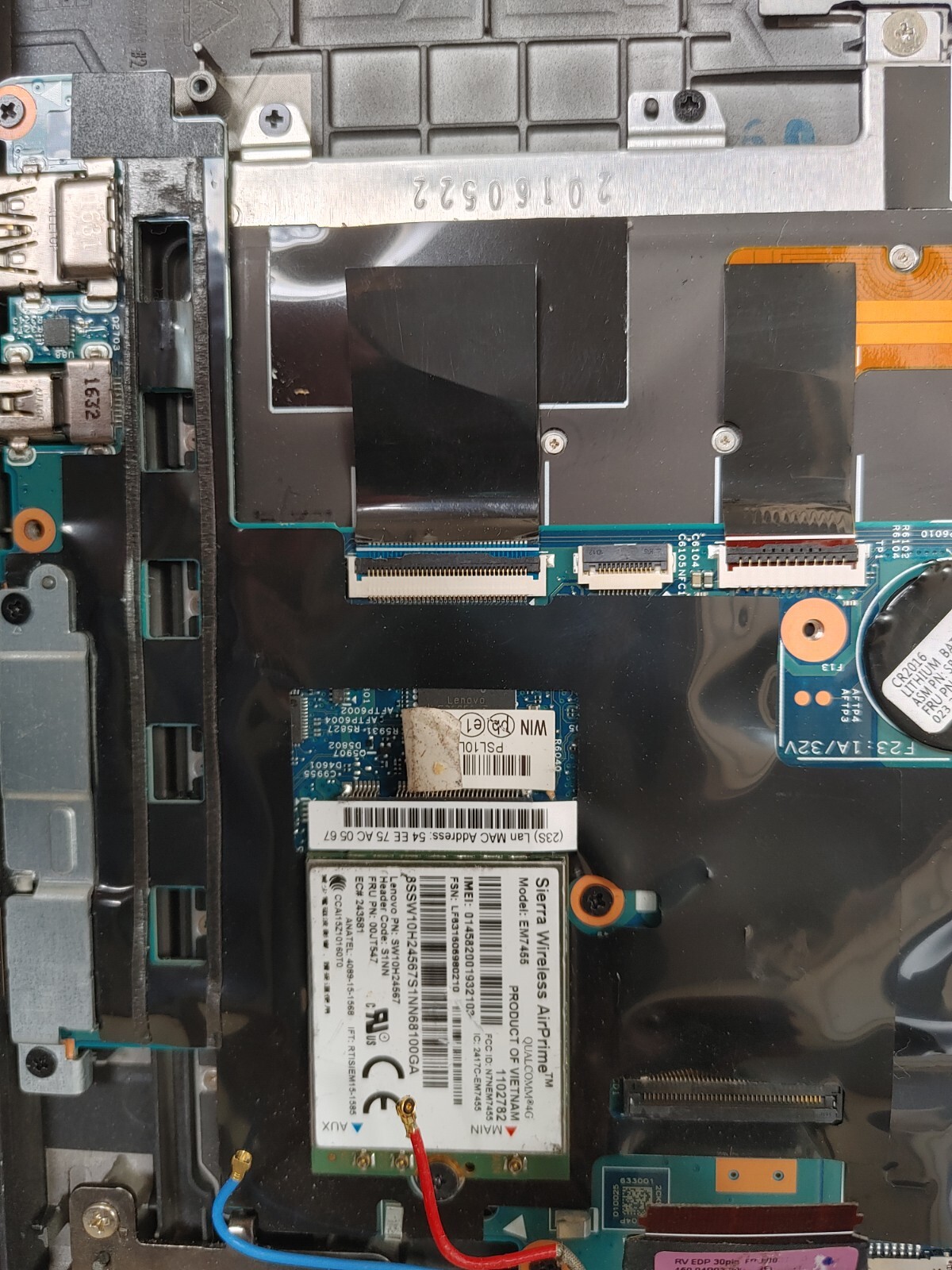 Lenovo ThinkPad Core i7-6500U@ 2.50GHz, NO RAM ,NO HD ( Selling Motherboard)