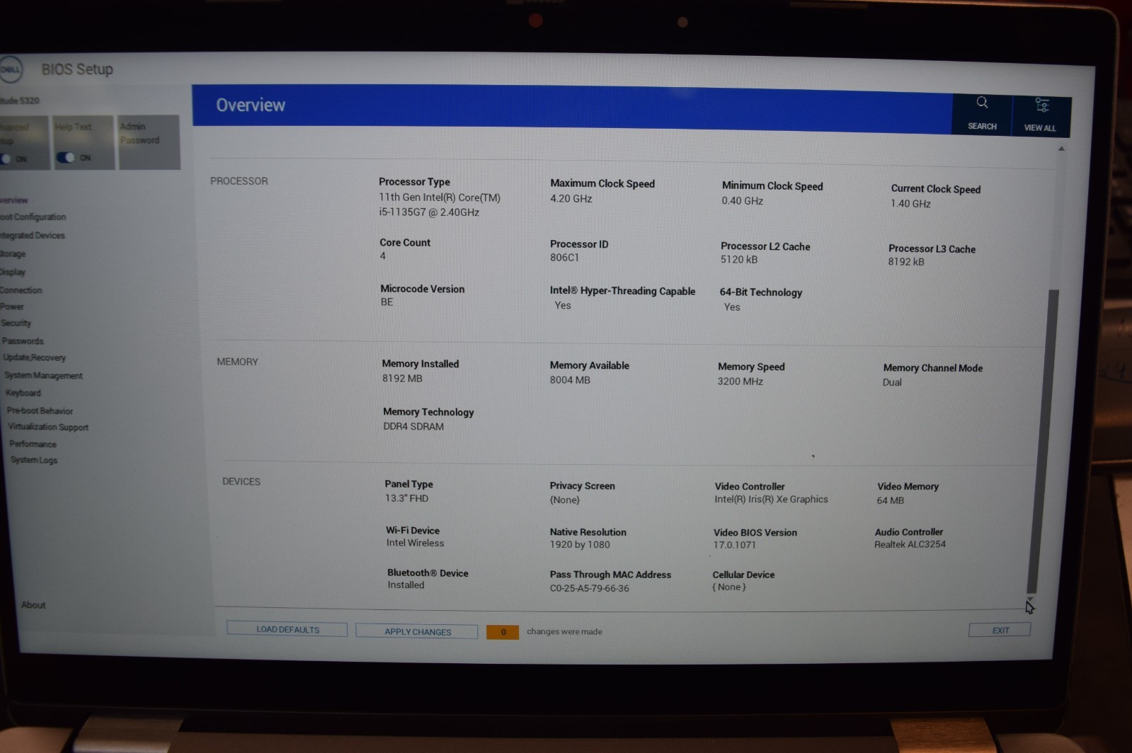 Dell Latitude 5320 Touch 13.3″ (i5-1135G7 – 8GB RAM – 512GB SSD – Win11P)