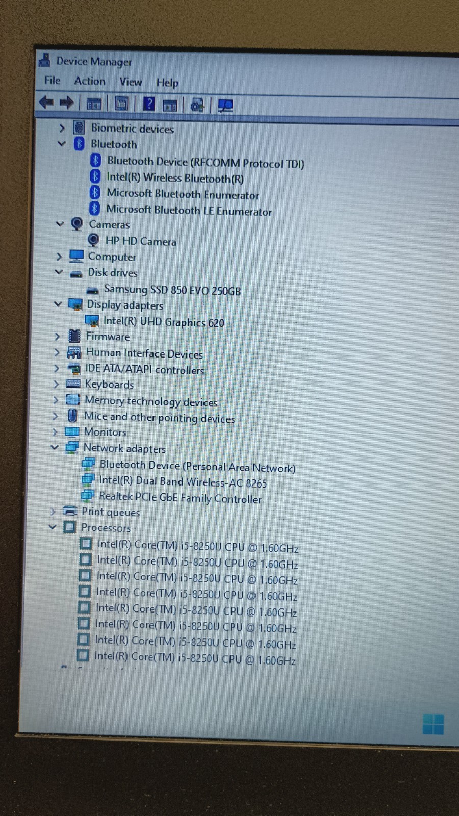 80703 Probook450 G5 w/charger.i5 8250U (4 Cores).16GB.250GB SSD.15.6′.W11 Pro