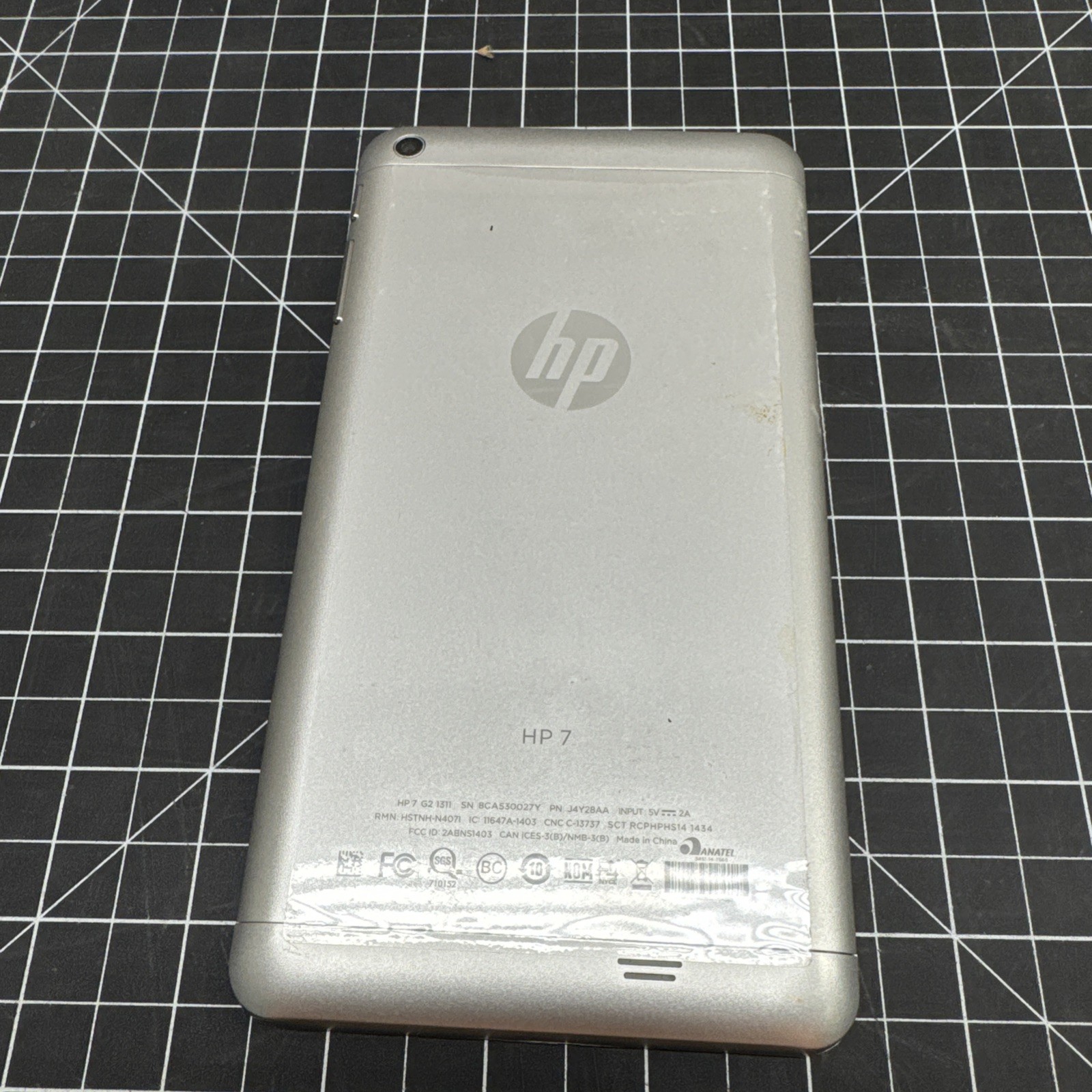 Hewlett-Packard HP 7 G2 1311 Tablet Anatel J4Y28AA 5V 2A Untested As Is A3