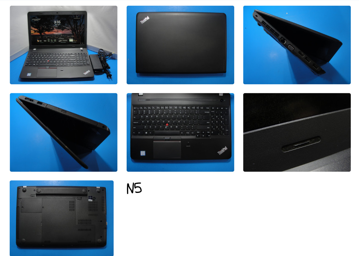 Lenovo ThinkPad E560 14” FHD Intel Core i7-6500U 2.5GHz 8GB 250GB SSD +Cgarger