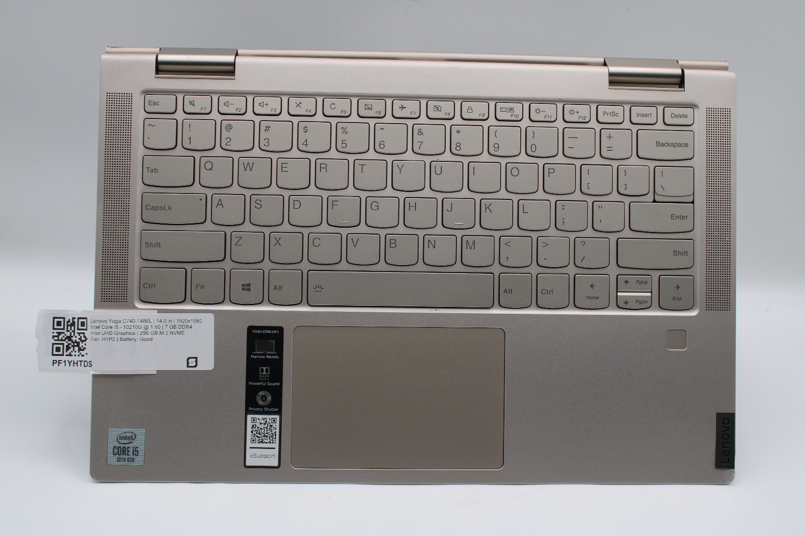 Lenovo Yoga C740-14IML Touch i5-10210U @ 1.6 GHz 8GB RAM 256GB SSD No OS *READ