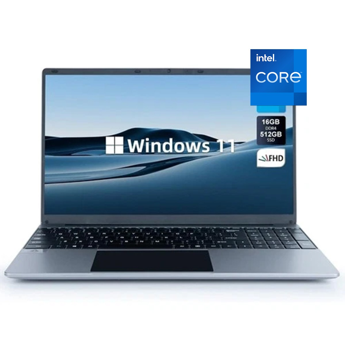 15.6 inch Laptop 16GB 512GB Windows 11 Computers Support WiFi＆Bluetooth＆Type-C