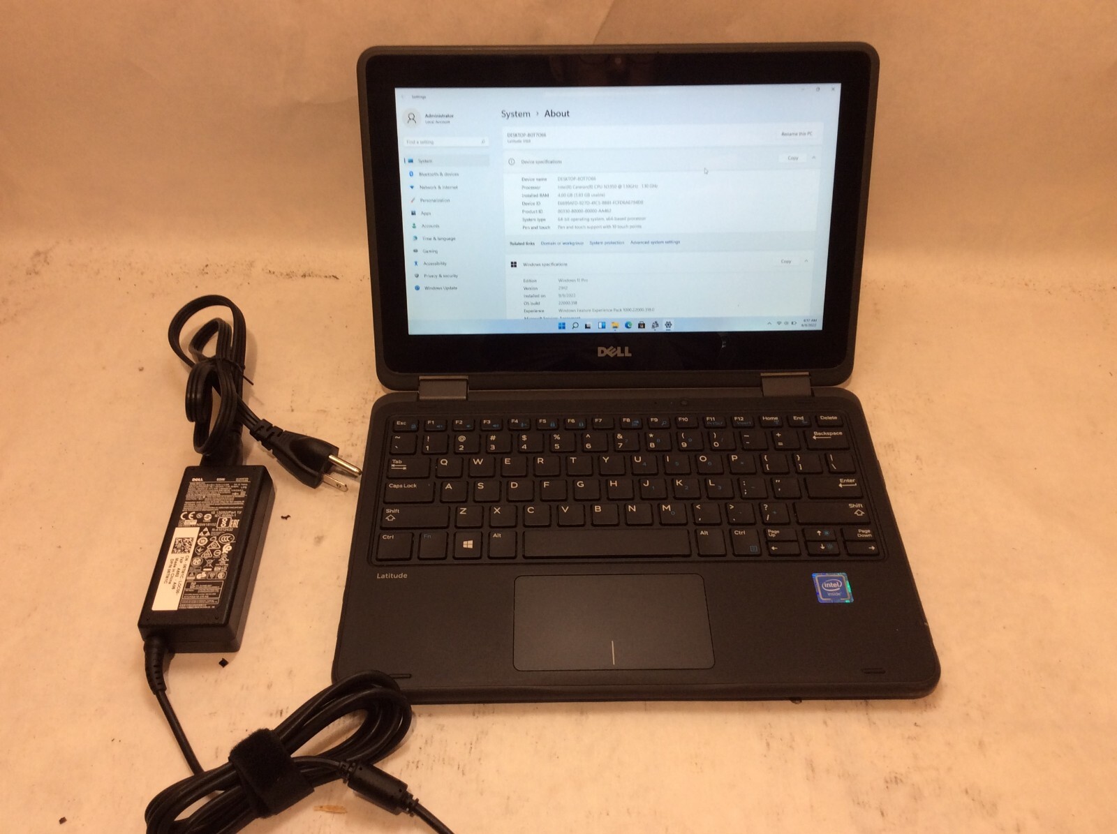 Dell Latitude 3189 11.6″ 2-in-1 Touch Laptop Celeron 8GB 128GB SSD Windows 11 !!