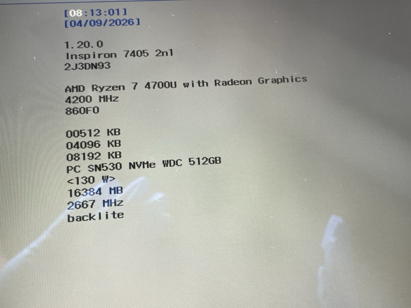 Dell Inspiron 7405 2-in-1 Ryzen 7 4700U 16GB RAM 512GB NVMe Touch Win11Pro