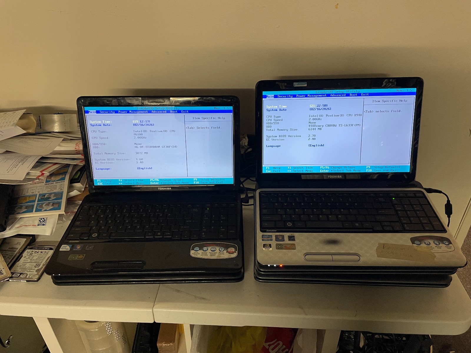 Lot of 5 TOSHIBA SATELLITE (2) L655, (3) L755 for Parts/repair Wholesale