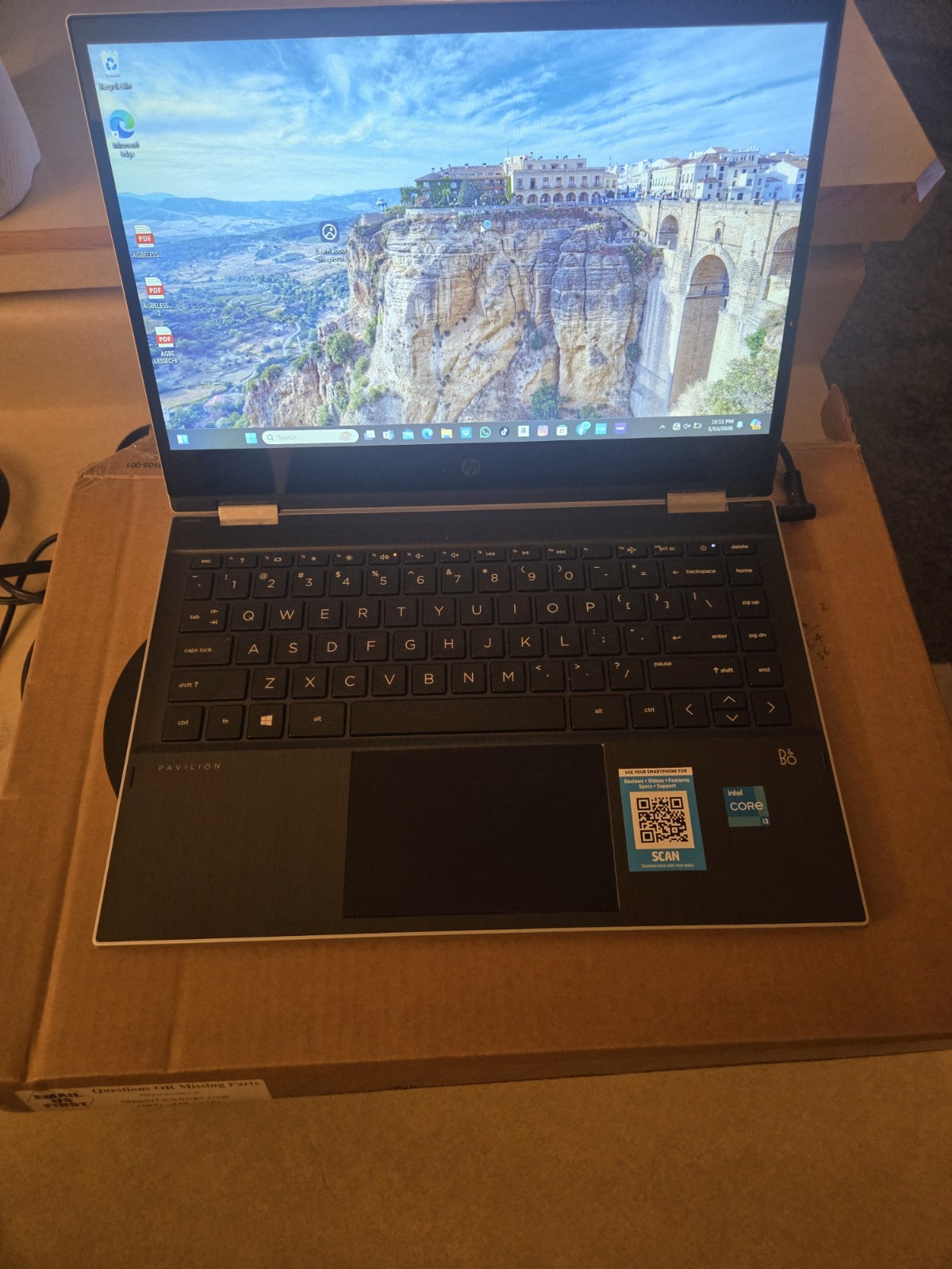 HP Pavilion x360 14m-dw1xxx 14″ Touch i3-1115G4 8GB 118GB SSD Win11 S